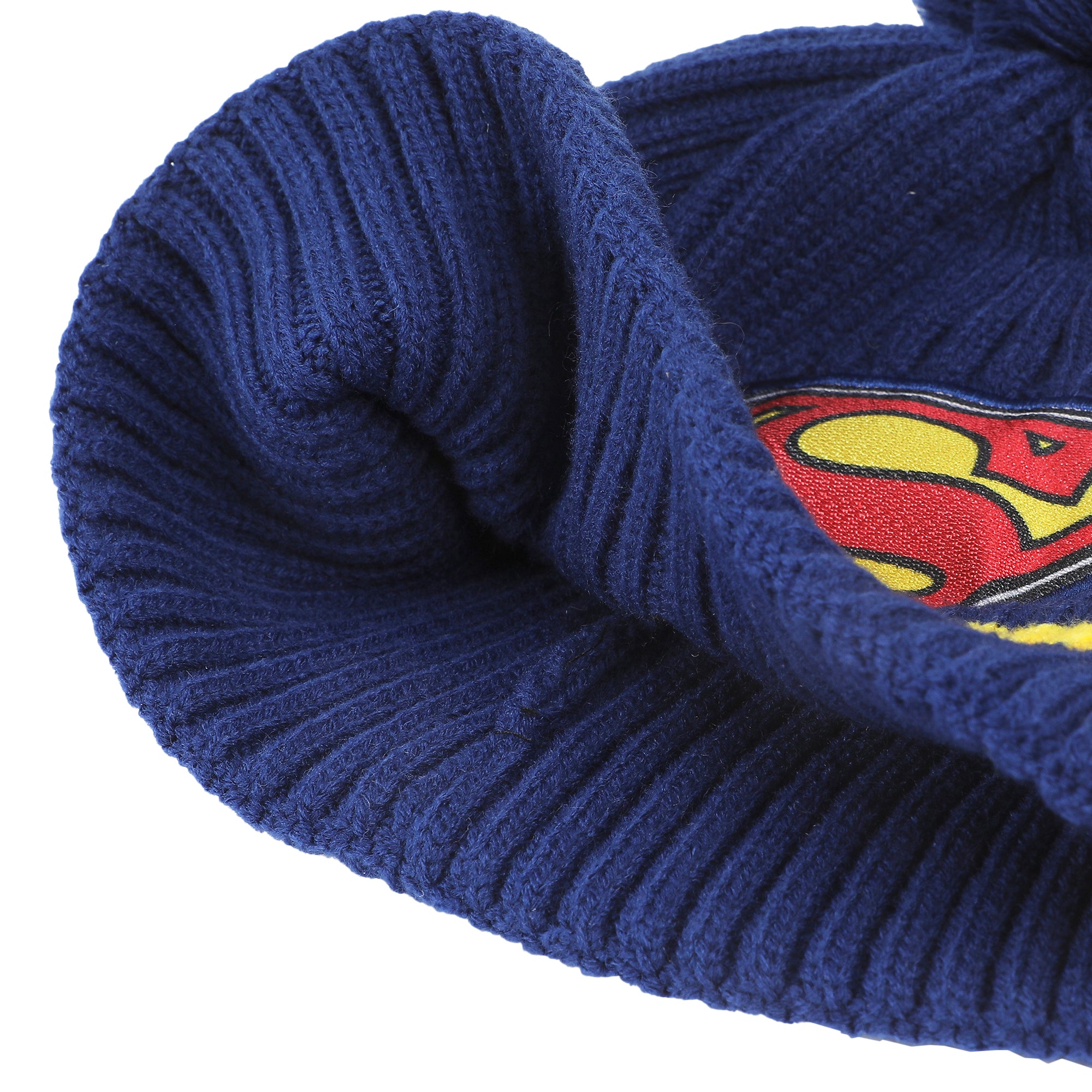 Superman Cuff Hat And Knit Gloves Youth Cold Weather Set