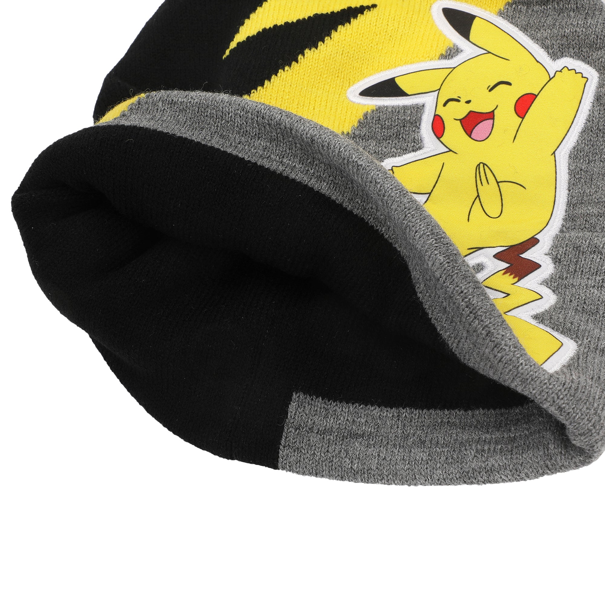 Pokemon Pikachu Thunderbolt Youth 2-Piece Knit Beanie & Gloves Set