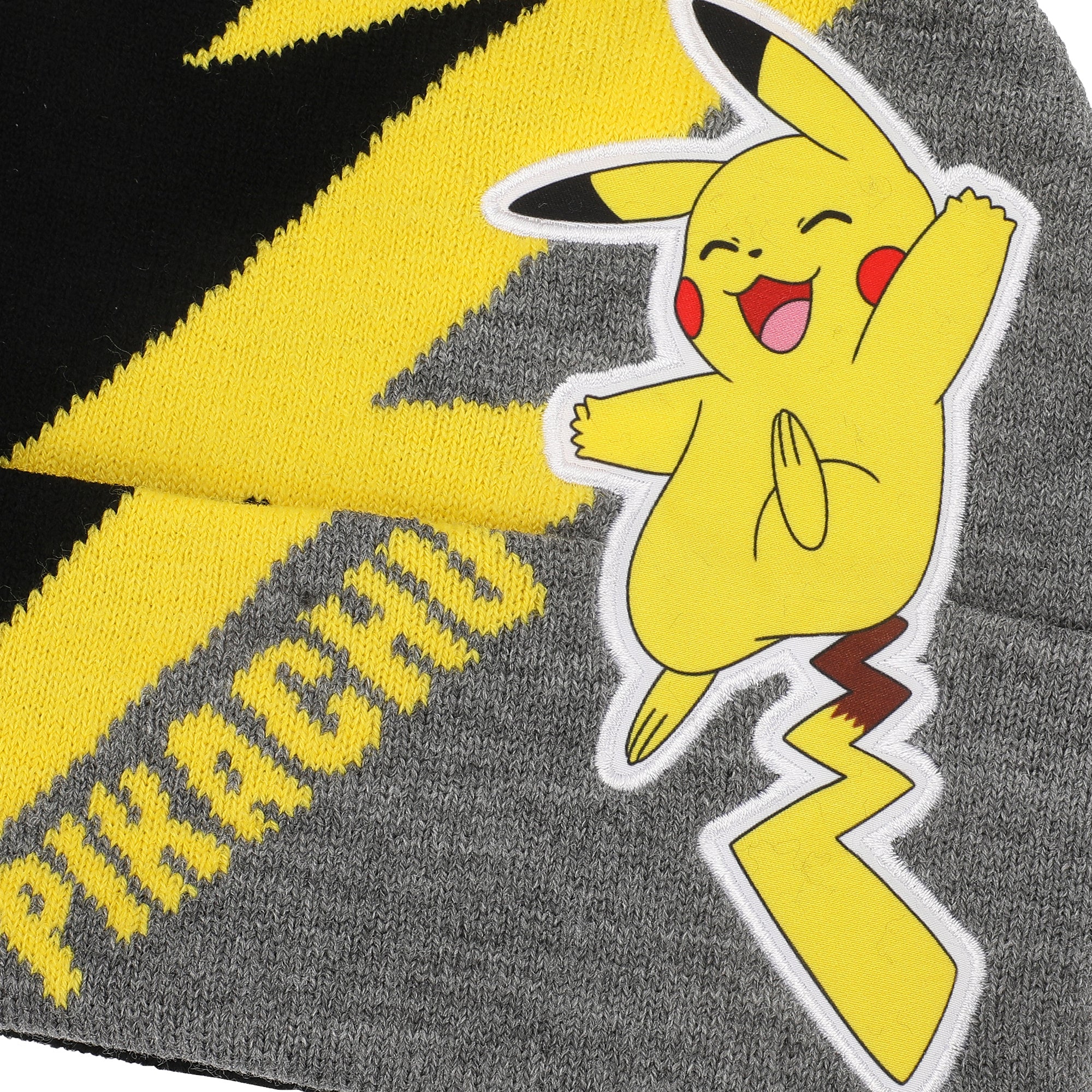 Pokemon Pikachu Thunderbolt Youth 2-Piece Knit Beanie & Gloves Set