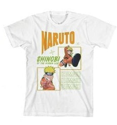 Naruto Ramen & Action Pose Boy’s 3-Pack Crew Neck Short Sleeve T-shirt Set