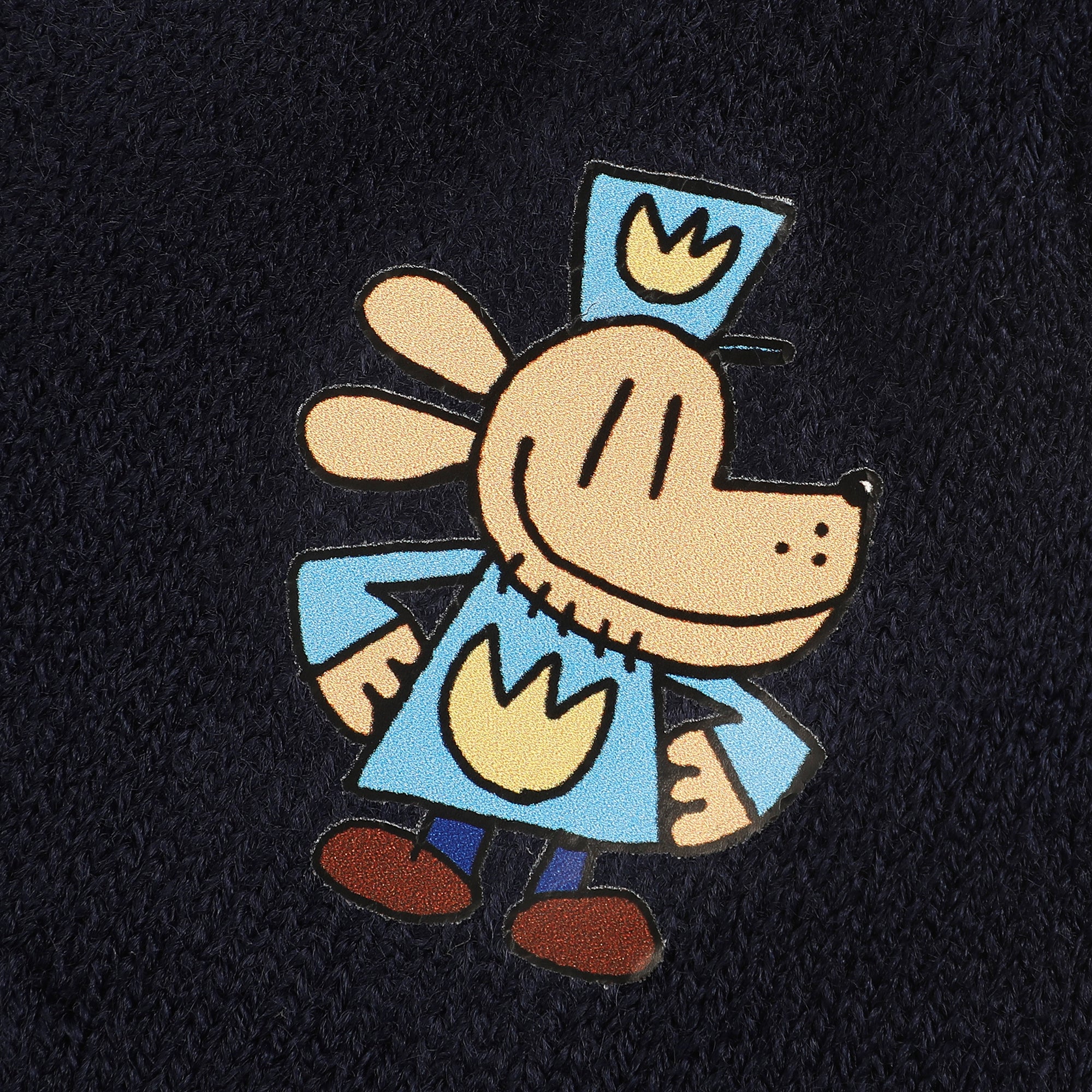 Dog Man Heroic Pose Youth 2-Piece Knit Beanie & Gloves Set