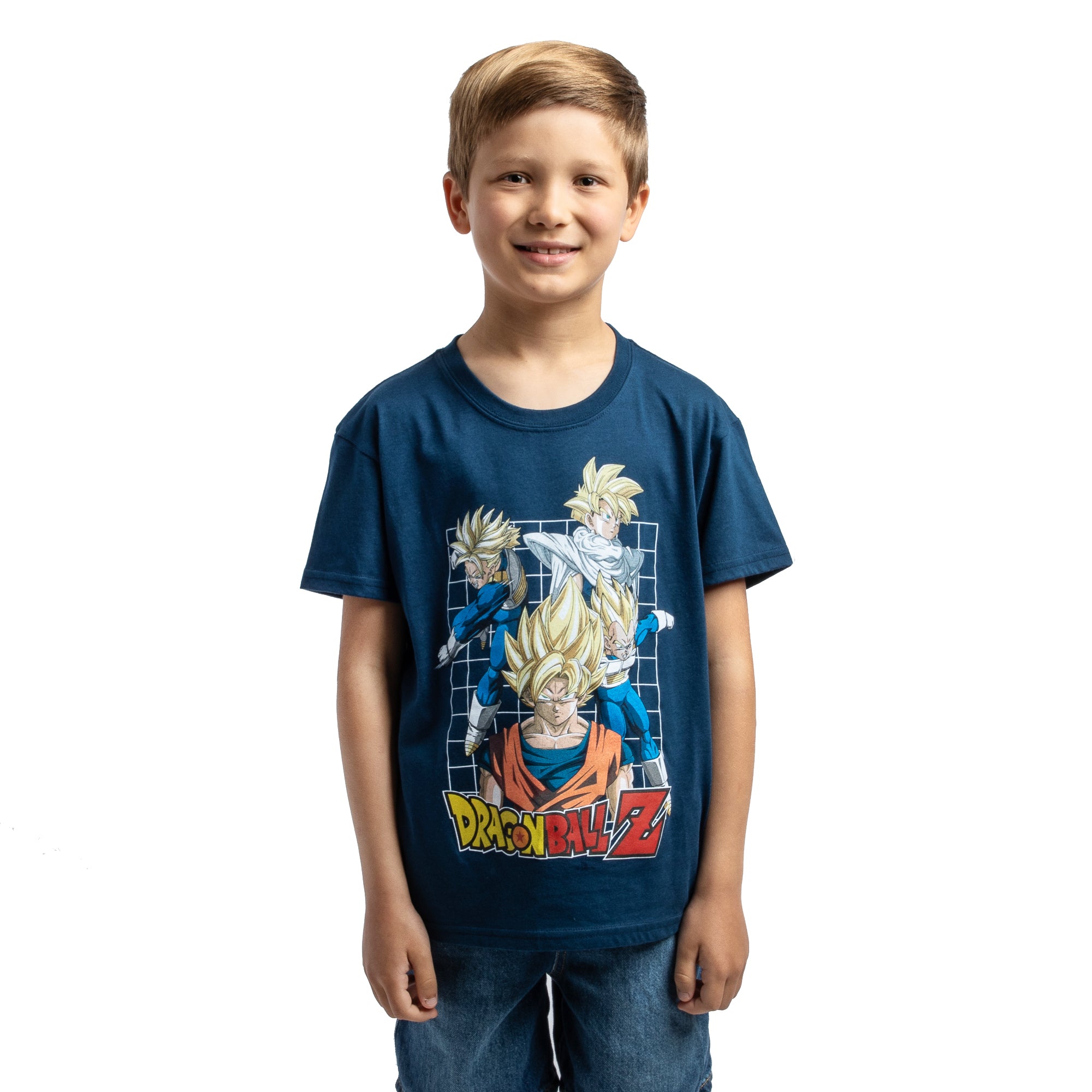 Dragon Ball Z Super Saiyan Character Art Boy’s 3-Pack Crew Neck Short Sleeve T-shirt Set