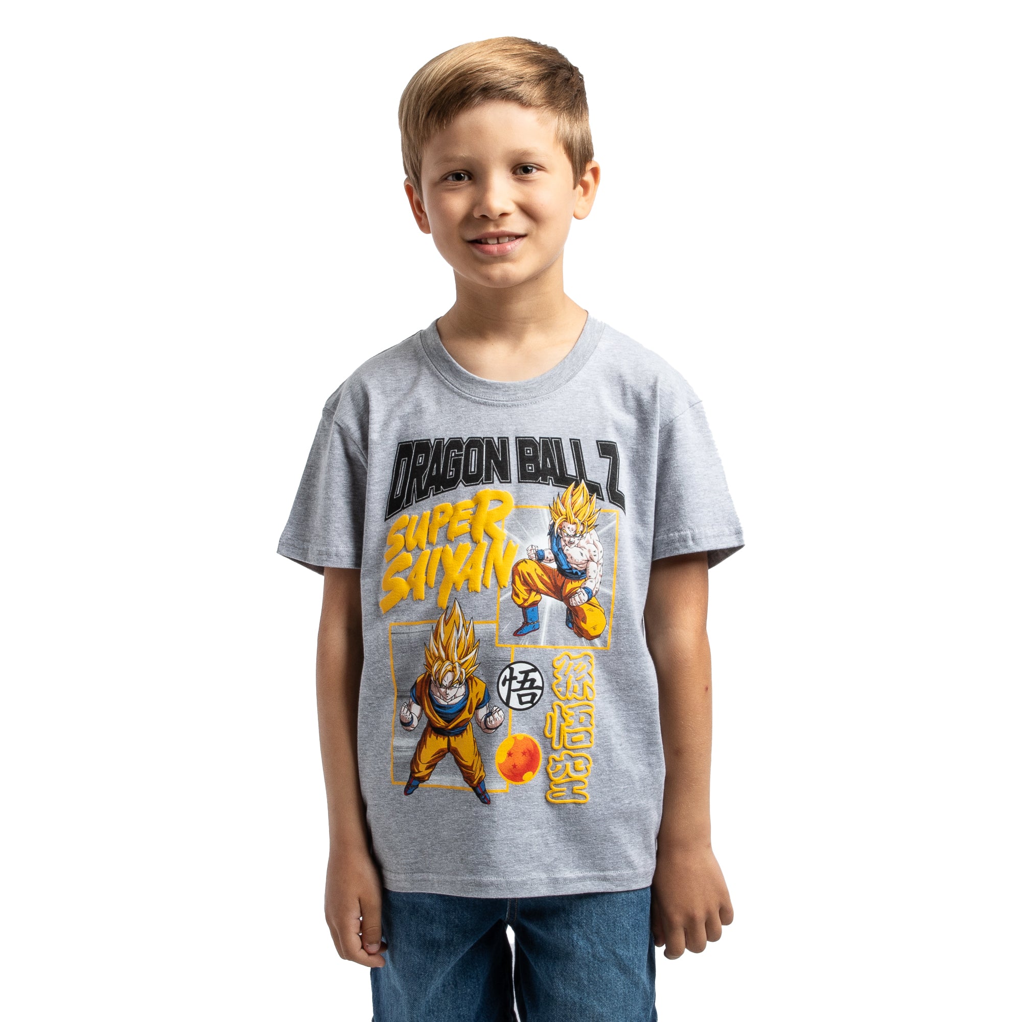 Dragon Ball Z Super Saiyan Character Art Boy’s 3-Pack Crew Neck Short Sleeve T-shirt Set