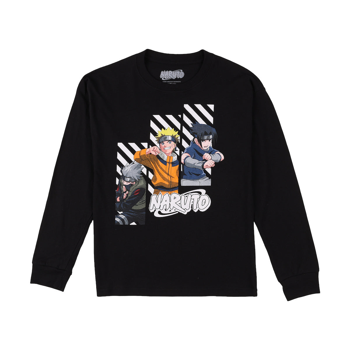 Naruto Character Art Boy's 3-Pack Crew Neck Long Sleeve Shirts