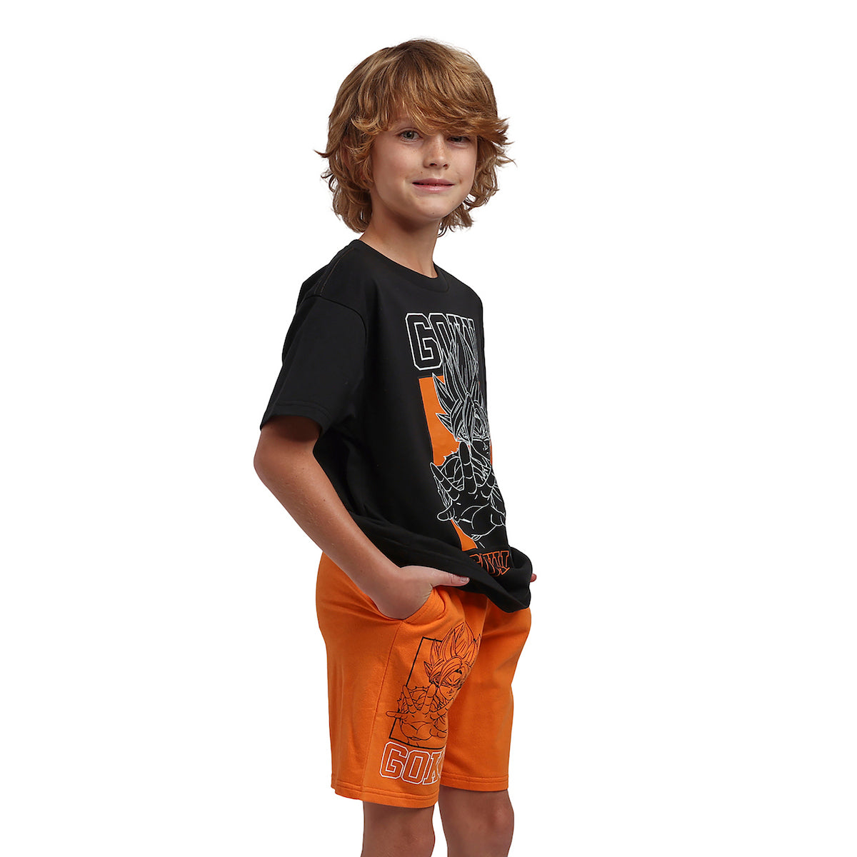 Dragon Ball Z Goku Boy’s 2-Pack Tee & Lounge Shorts Combo Set