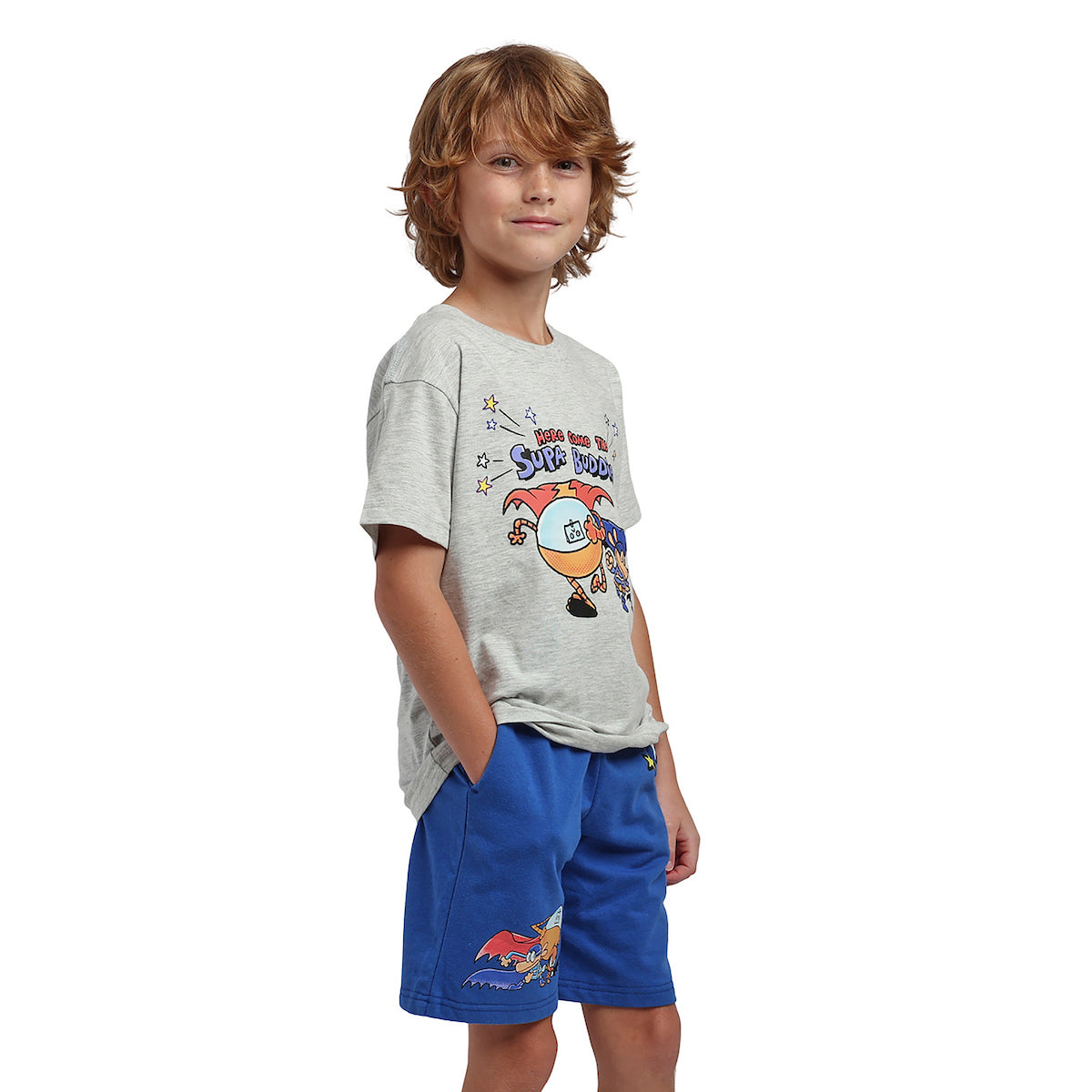 Dog Man Supa Buddies Boy’s 2-Pack Tee & Lounge Shorts Combo Set