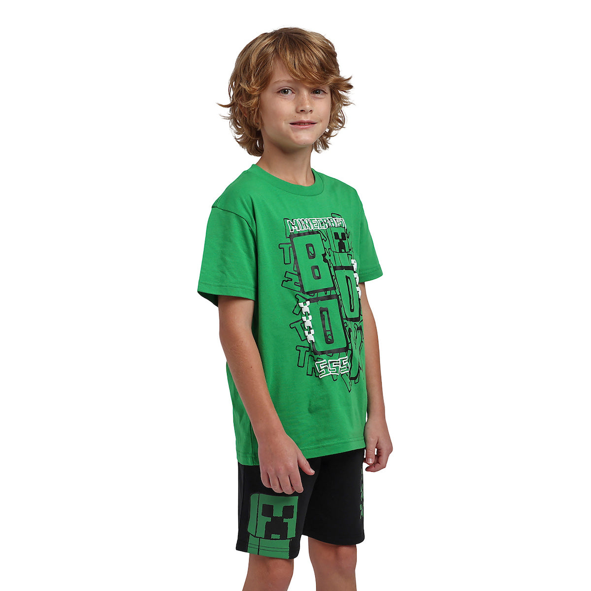 Minecraft Creeper Boom Boy’s 2-Pack Tee & Lounge Shorts Combo Set
