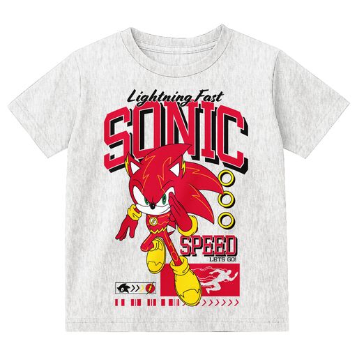 DC X Sega Sonic Superheroes Boy's 3-Pack Crew Neck Short Sleeve T-shirt Set