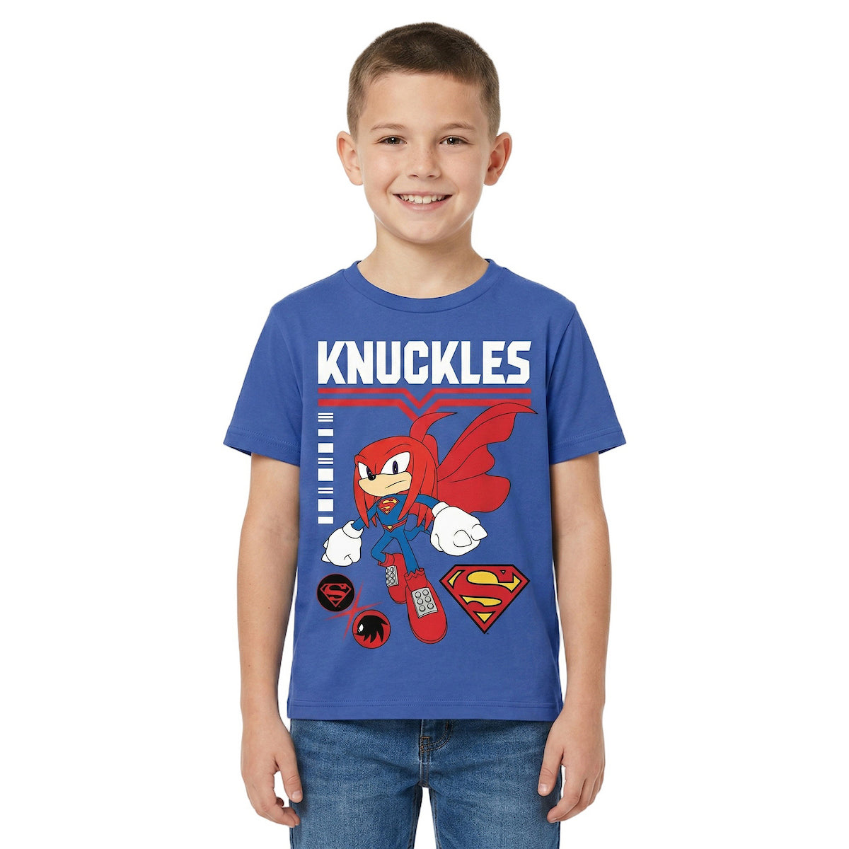 DC X Sega Sonic Superheroes Boy's 3-Pack Crew Neck Short Sleeve T-shirt Set