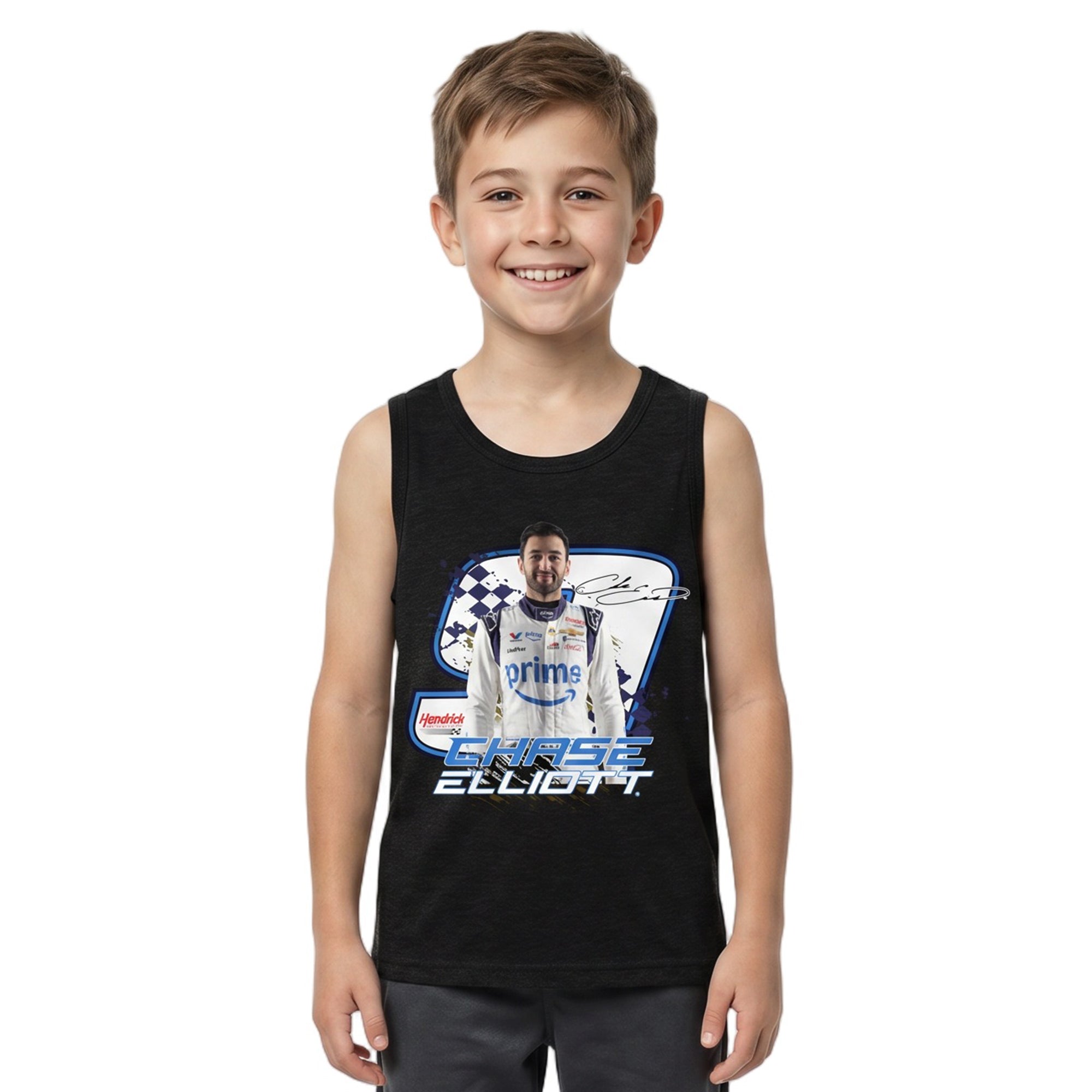 Hendrick Racing Chase Elliott 3-Pack of Youth Boy’s Sleeveless Muscle Shirts