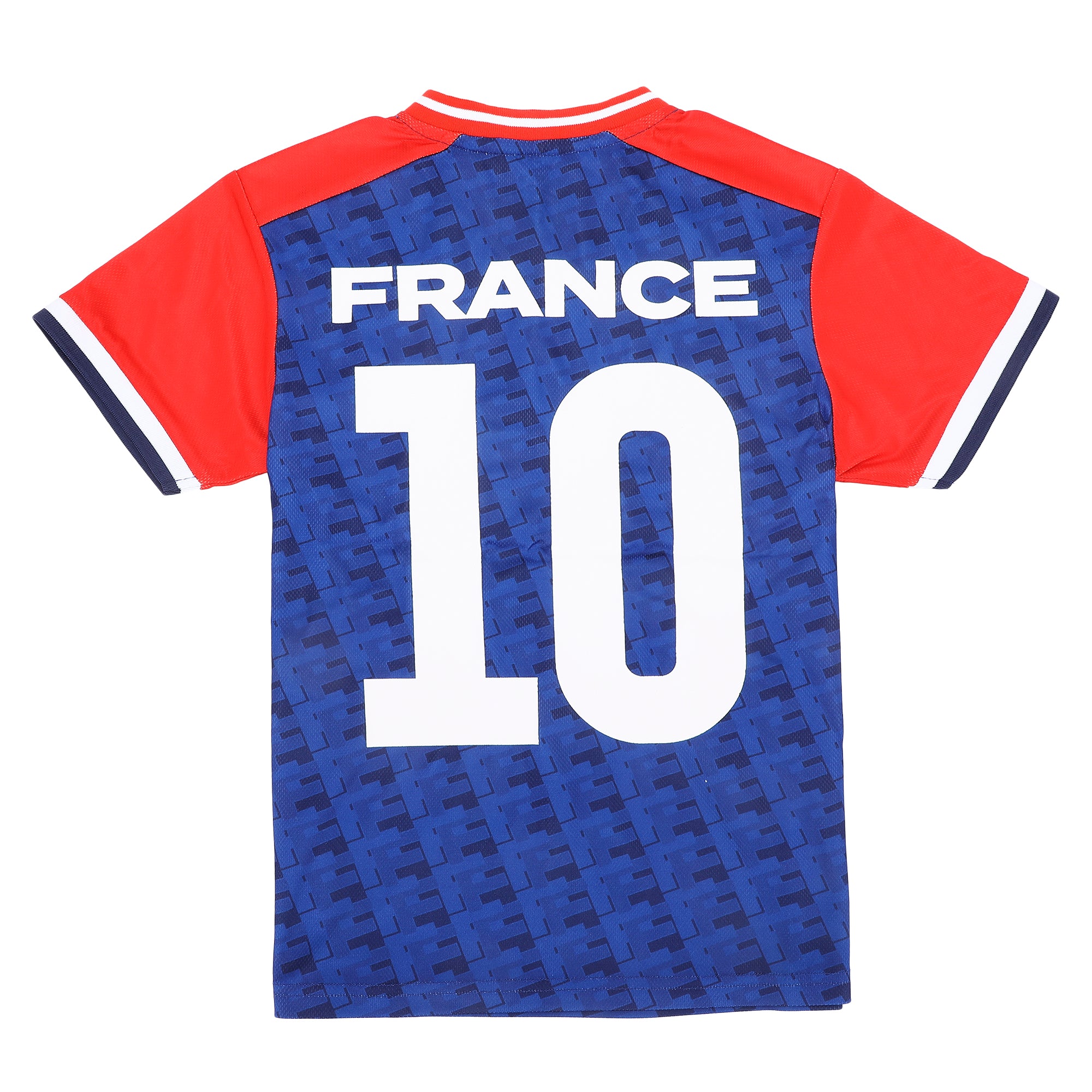 France Soccer Federation Logo 10 Boy's 2-Pack Soccer Jersey & Shorts Combo Set