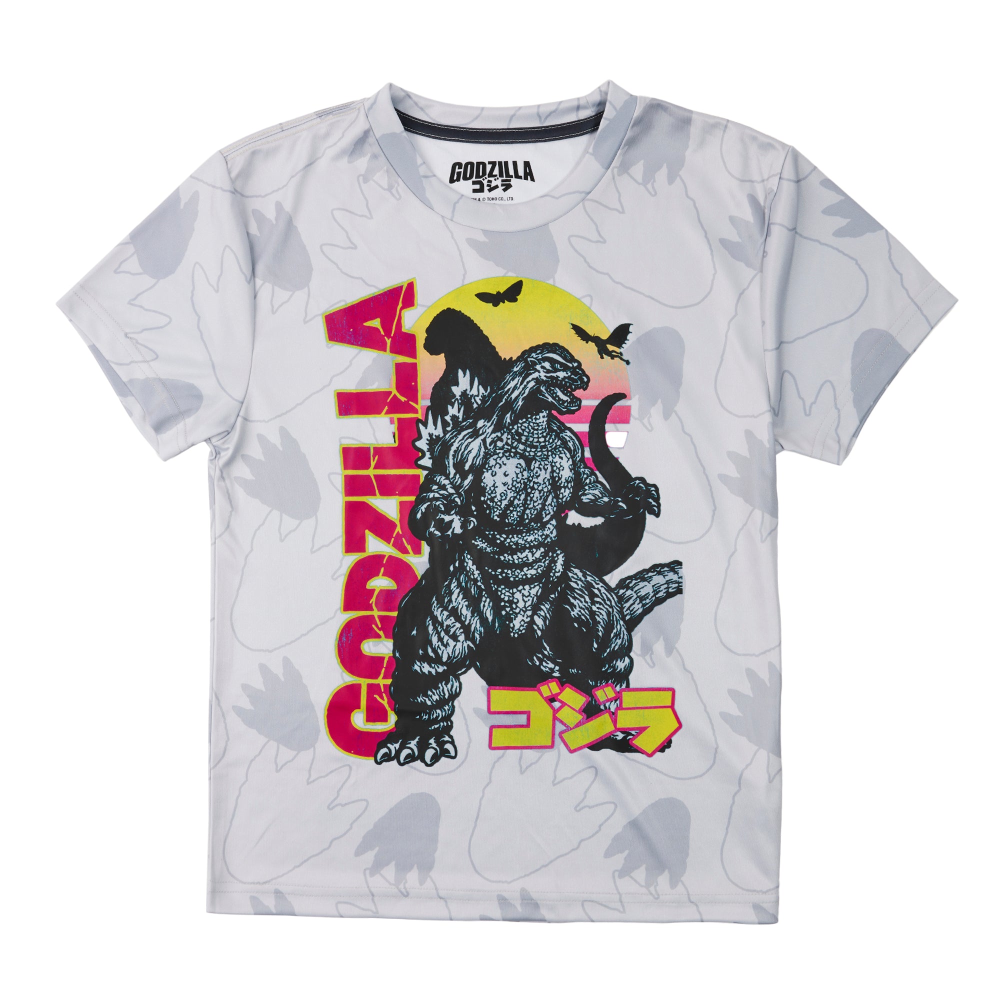 Godzilla Classic Youth Boy Muscle Shirt, Short-Sleeve Tee, and Lounge Shorts 3-Piece Combo Set