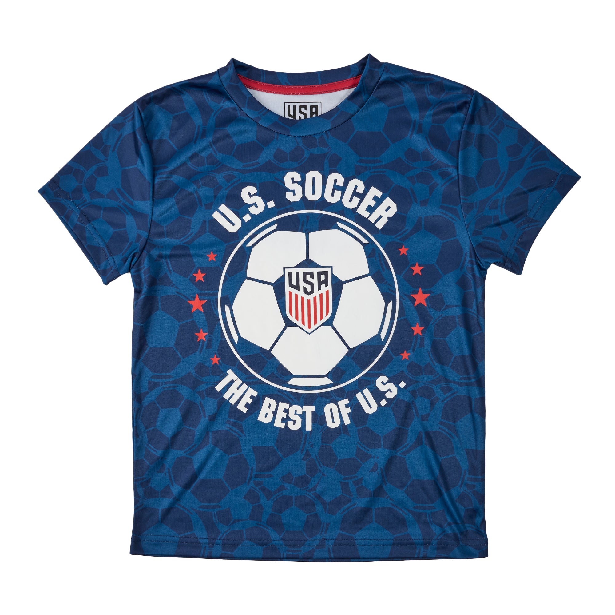 U.S. Soccer Federation Team USA Youth Boy Muscle Shirt, Short-Sleeve Tee, and Lounge Shorts 3-Piece Combo Set