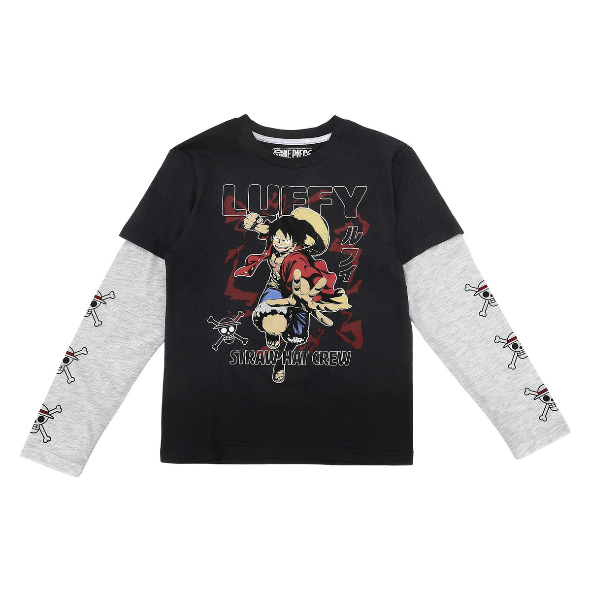 One Piece Luffy 2 Pack Twofer T-Shirt Set for Kids