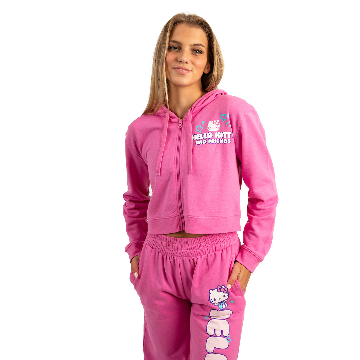 Hello Kitty Adult Zip Up Hoodie and Jogger Set