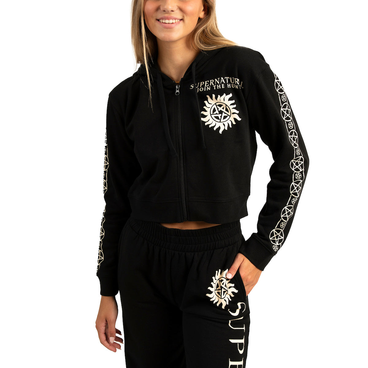 Supernatural Adult Zip Up Hoodie and Jogger Set