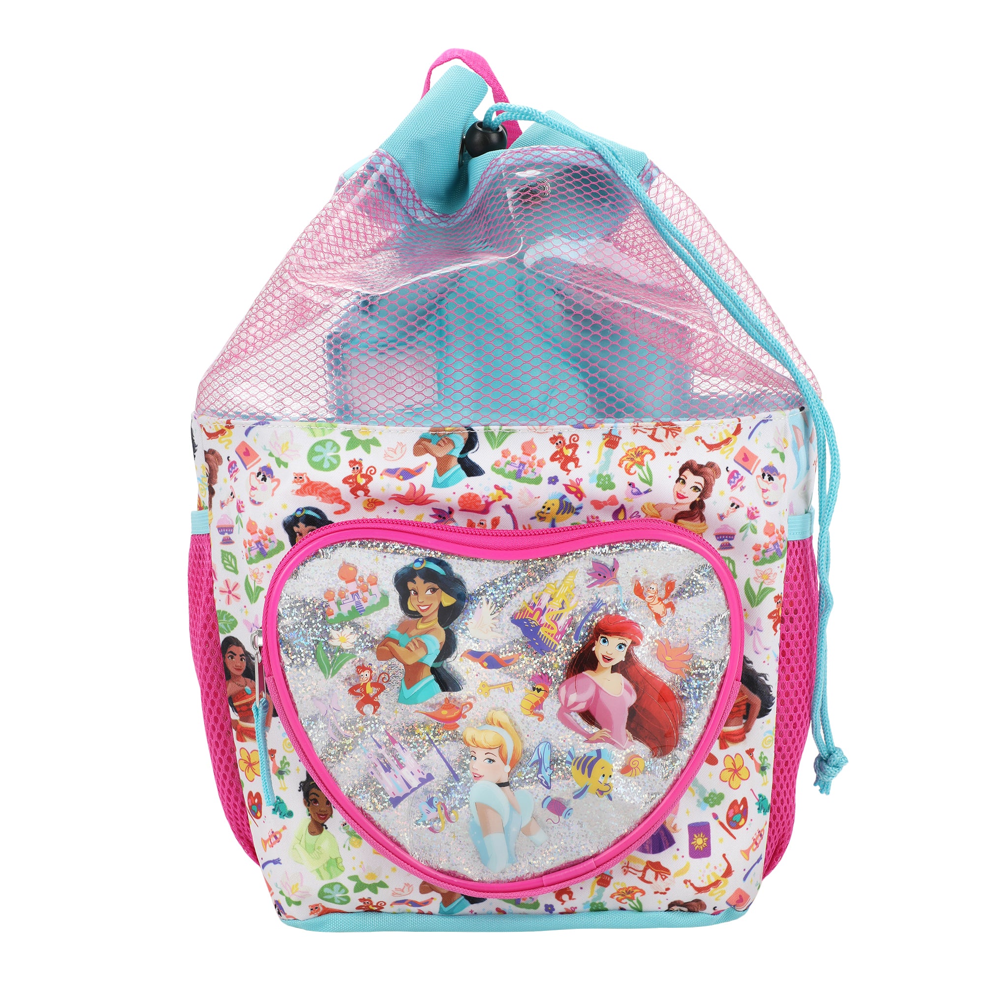 Disney Princess 3-Piece Youth Beach Backpack Set With Water Bottle