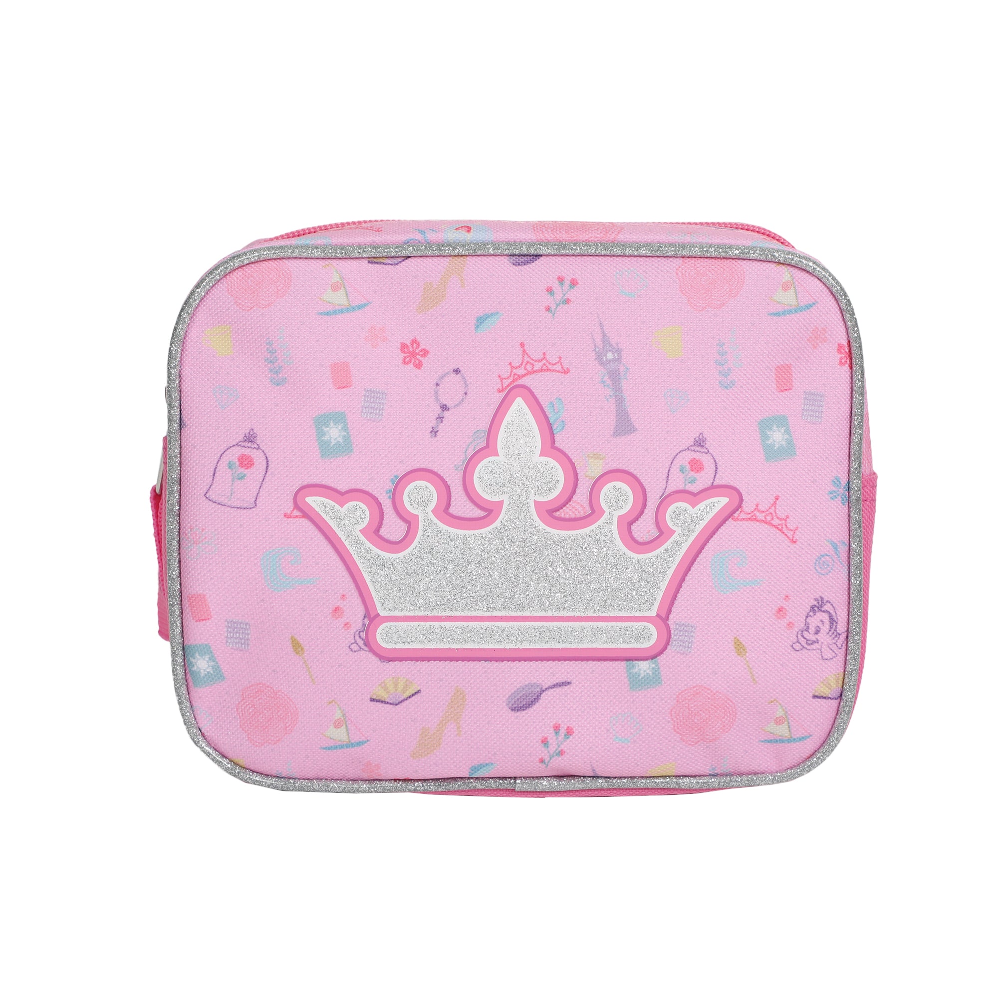 Disney Princesses 5-Piece Pink Youth Kids Girls Duffle Bag Set