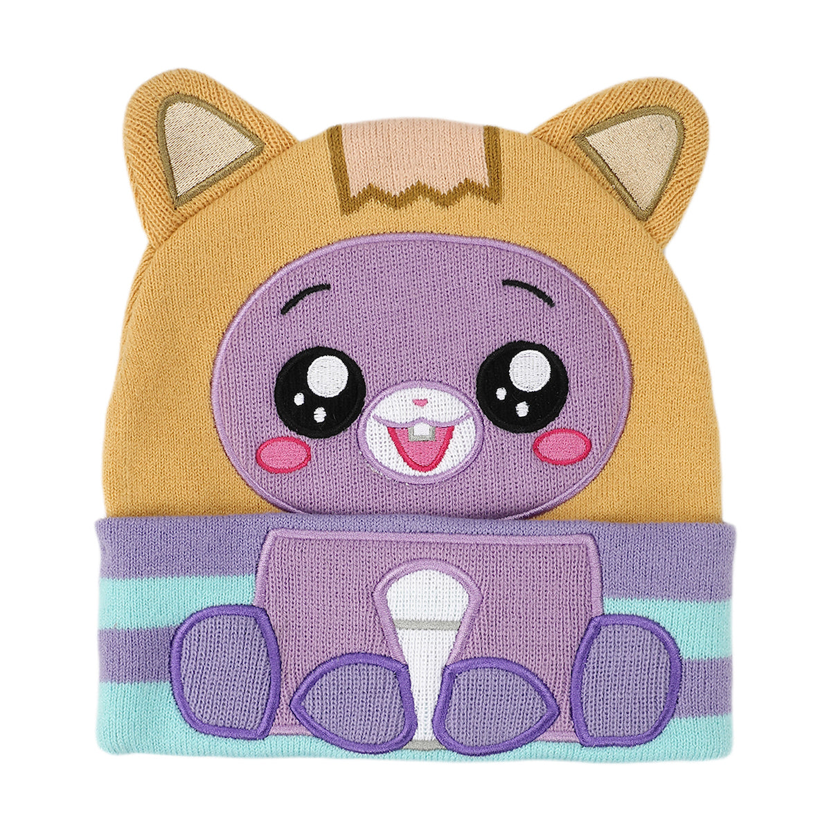 LankyBox Baby Foxy Youth 2-Piece Cuff Beanie & Magic Gloves Set