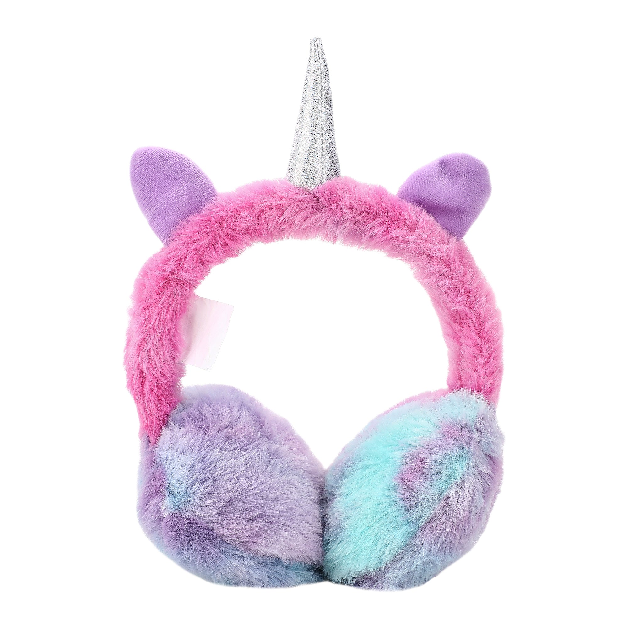 Unicorn 2-Piece Youth Tie-Dye Plush Ear Muffs & Gloves Set