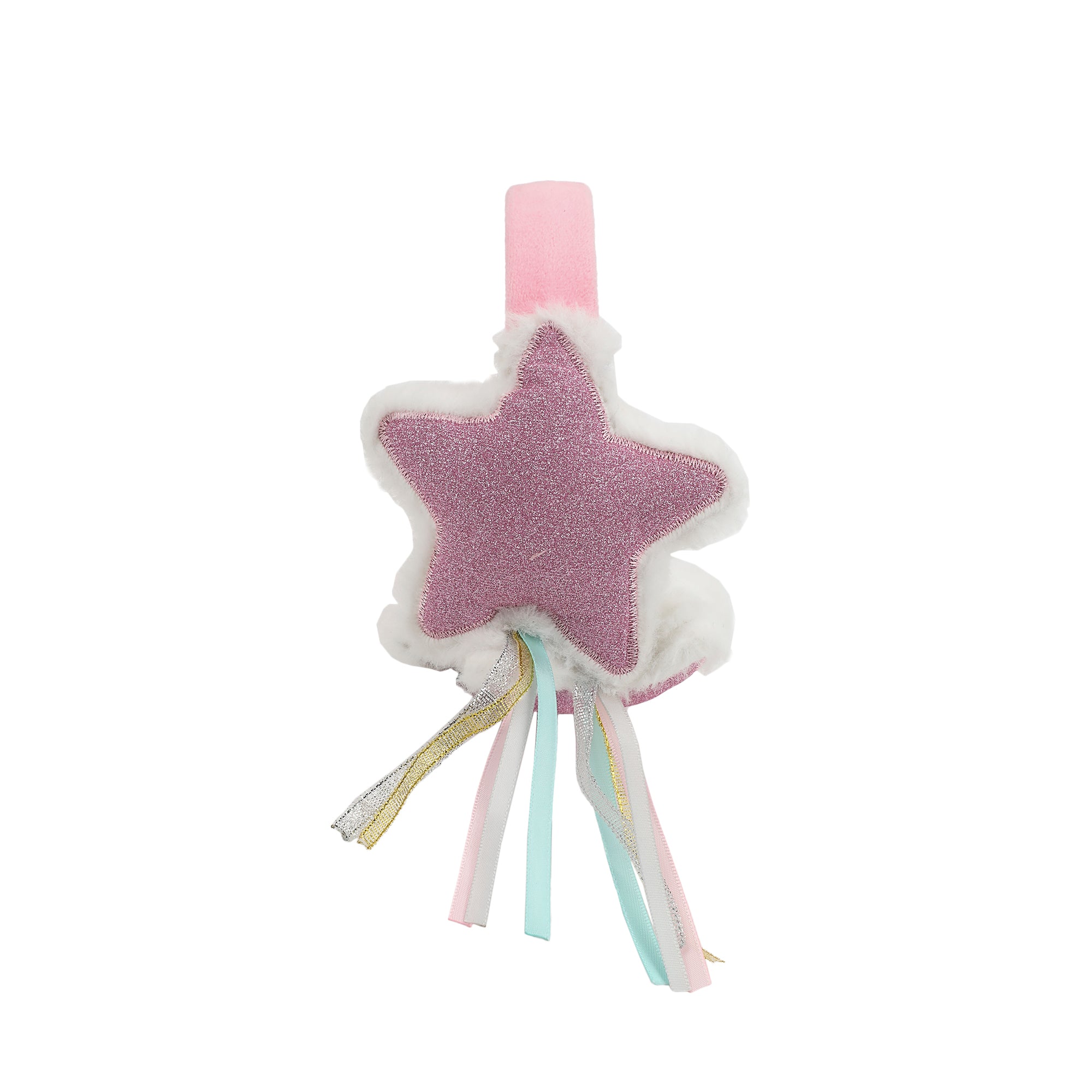 Sparkly Stars 2-Piece Youth Pink Plush Ear Muffs & Gloves Set