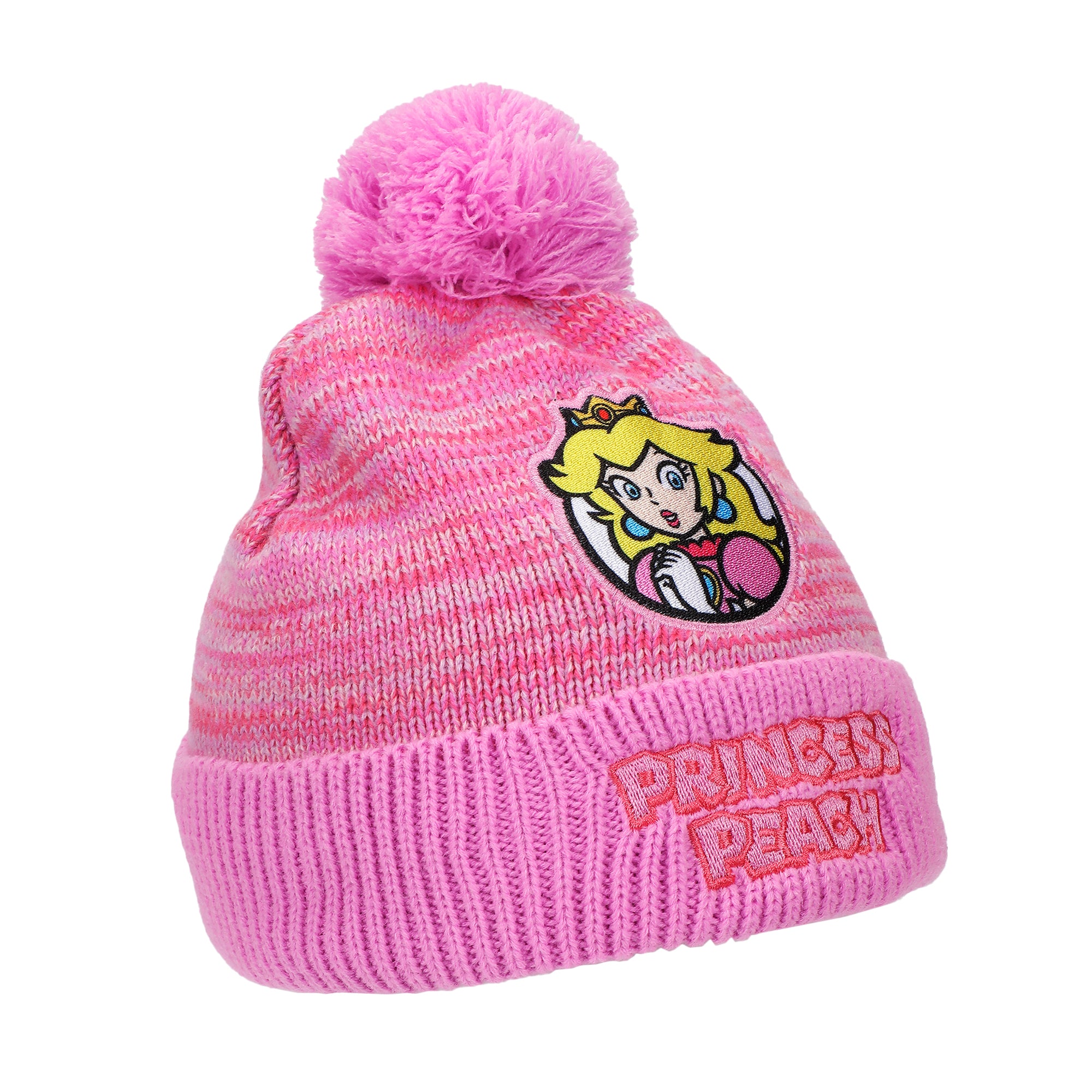 Super Mario Brothers Princess Peach Youth 2-Piece Knit Beanie & Gloves Set