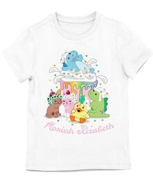 Moriah Elizabeth Cupcake with Frosting Pink Heart Girls Crew Neck Short Sleeve T-shirt