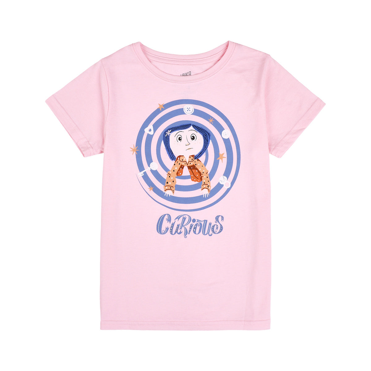 Coraline Twitchy Witchy Girl's Crew Neck Short Sleeve 3-Pack T-shirt