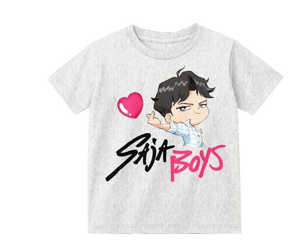 KPop Demon Hunters Chibi Huntrix and Saja Boys Boy's 3-Pack Crew Neck Short Sleeve T-shirt