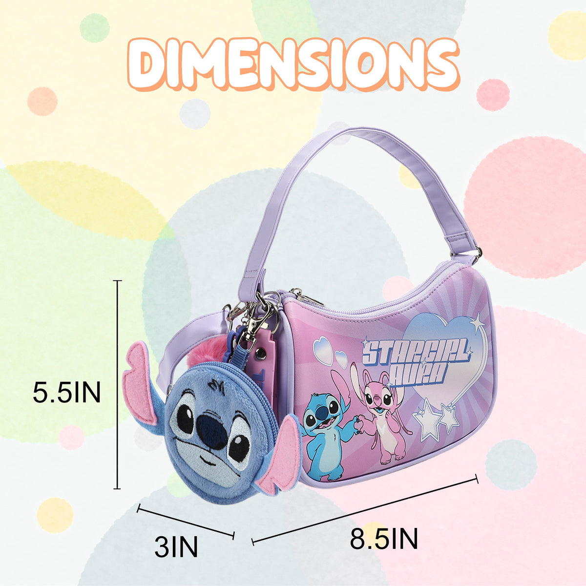 Lilo & Stitch Handbag Coin Purse and Bag Charm Set for Kids
