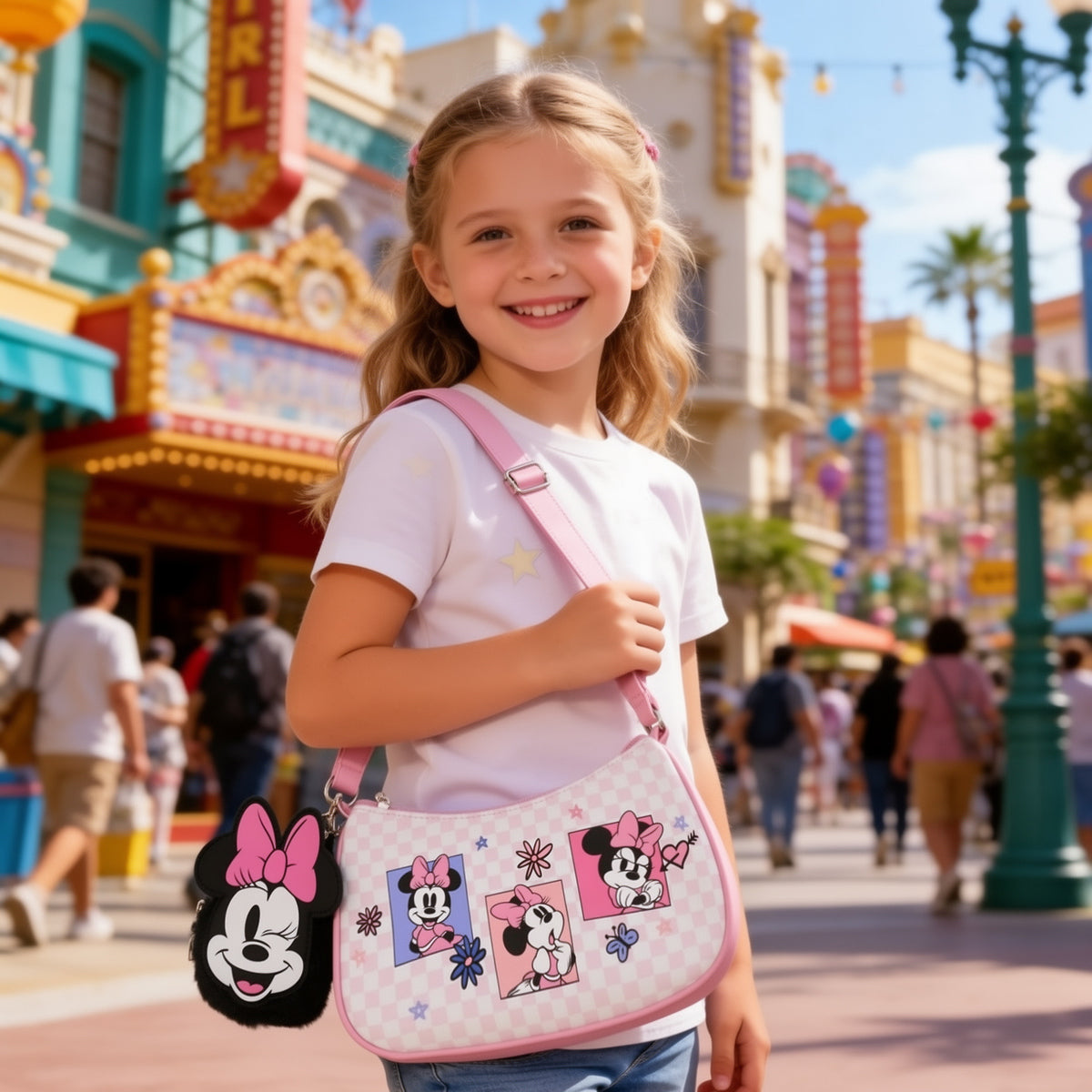 Minnie Mouse Classic Handbag Coin Purse and Bag Charm Set for Kids