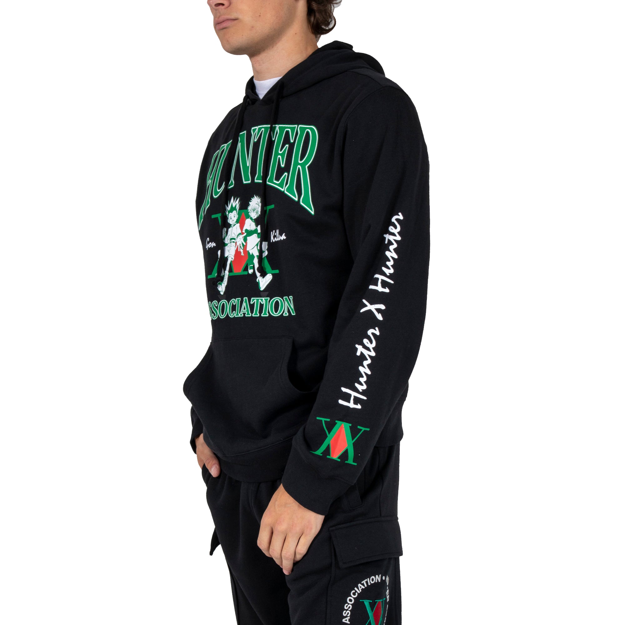Hunter X Hunter Hunter Association Men's Black Hoodie & Jogger Set