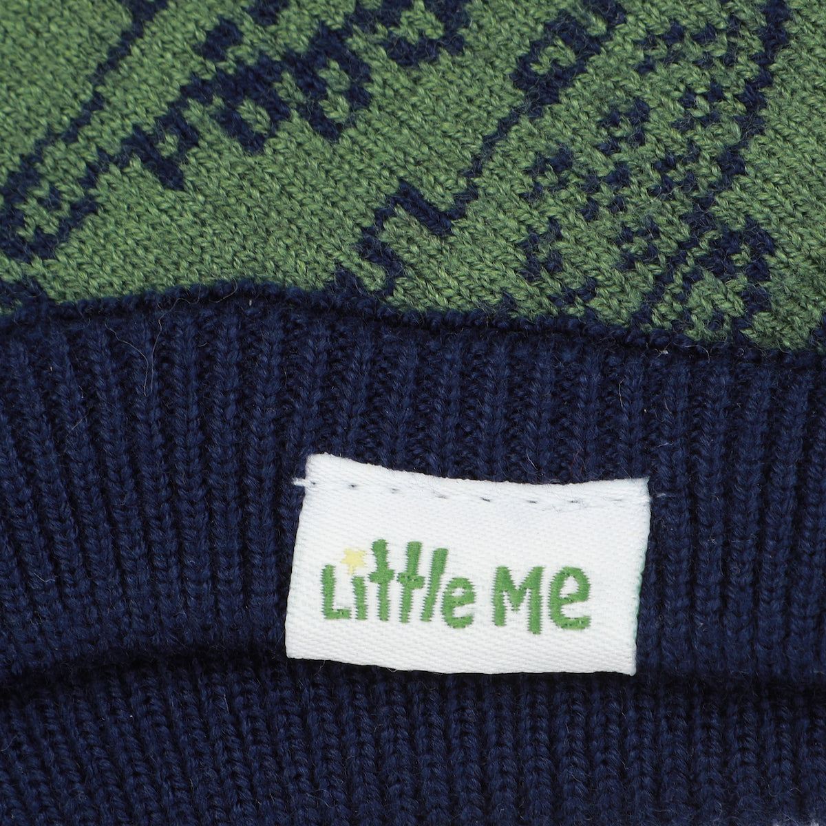 Little Me Dinosaur Pattern Infant/Toddler Peruvian-Style Cap and Mittens Set