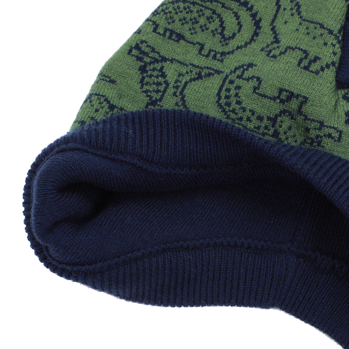 Little Me Dinosaur Pattern Infant/Toddler Peruvian-Style Cap and Mittens Set