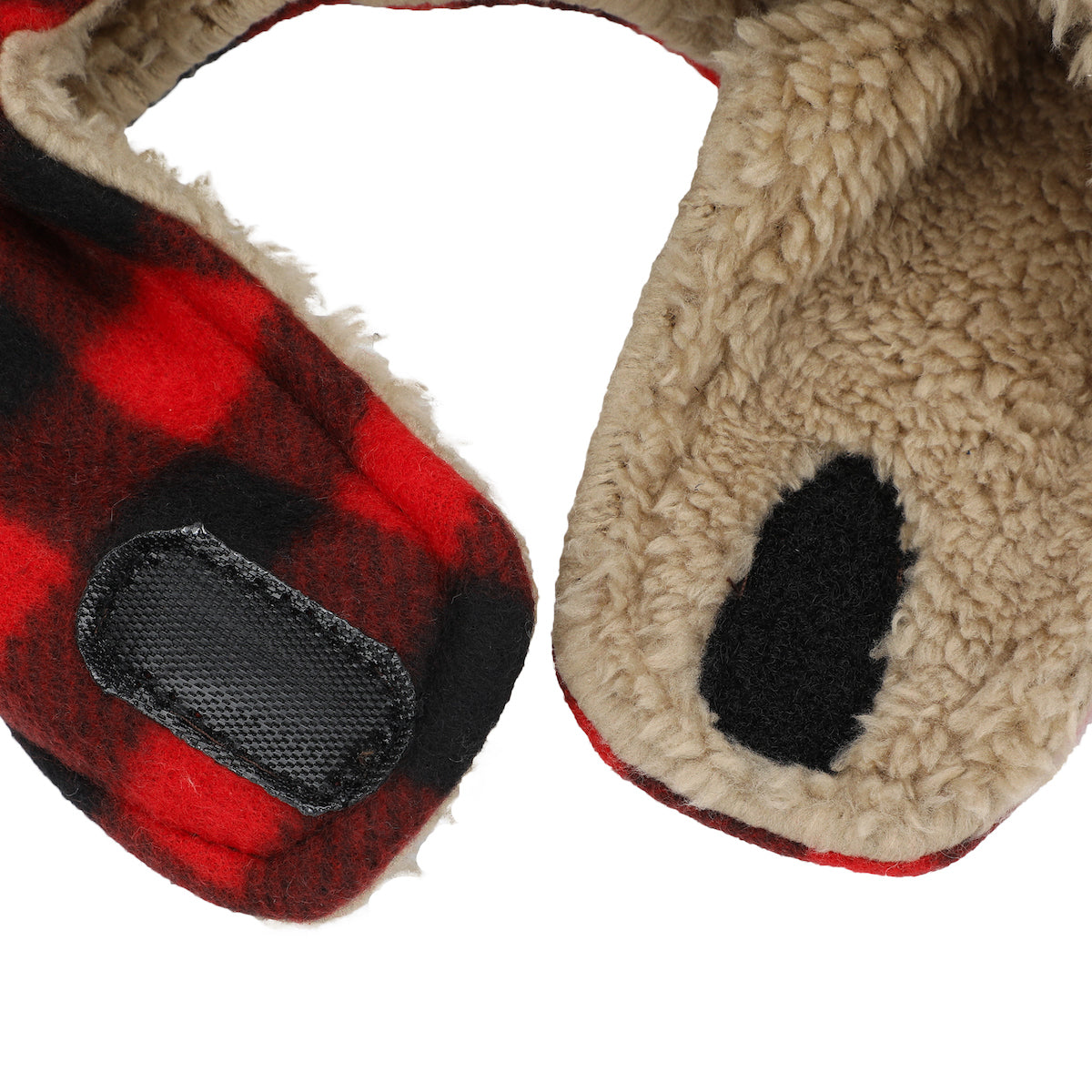 Little Me Red and Black Buffalo Check Infant/Toddler Pilot Cap and Mittens Set