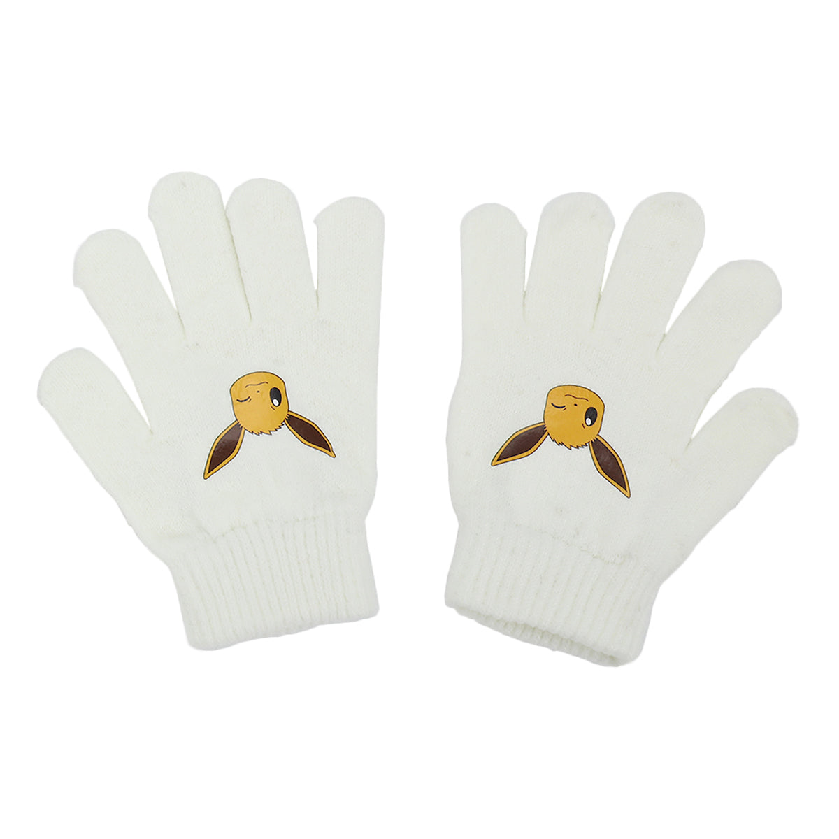 Pokemon Eevee Character Youth Cuffed Beanie and Gloves Set