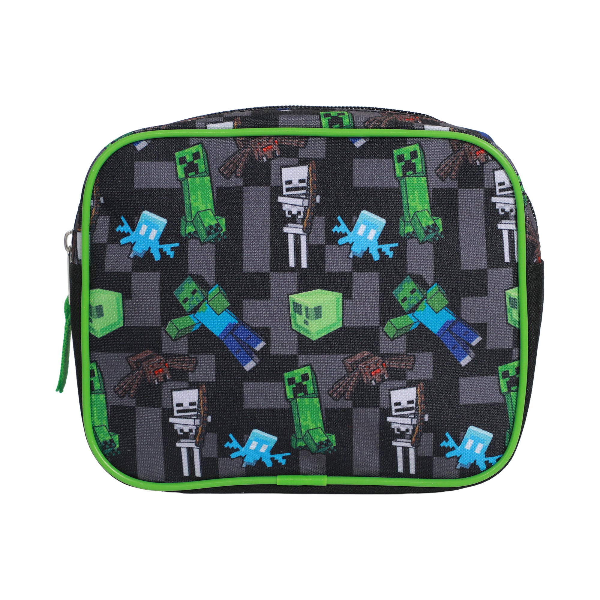 Minecraft Creeper 4-Piece Travel Set - Duffel Bag, Drawstring Backpack, Throw Blanket & Toiletry Bag