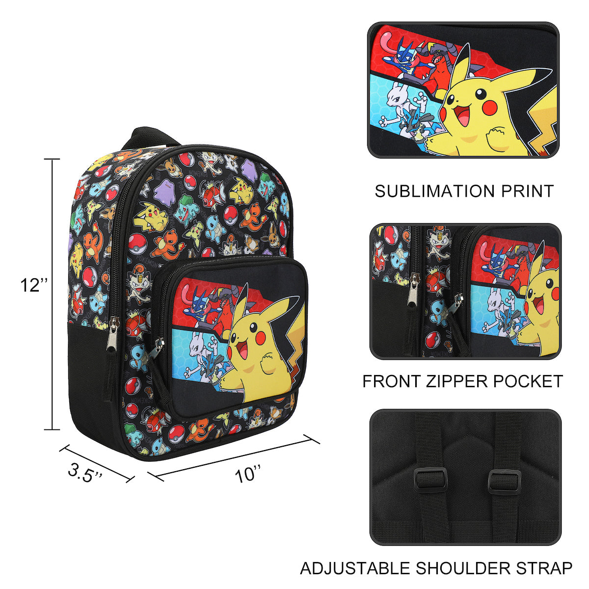 Pokemon Character Stripes 2-Pack Luggage Set