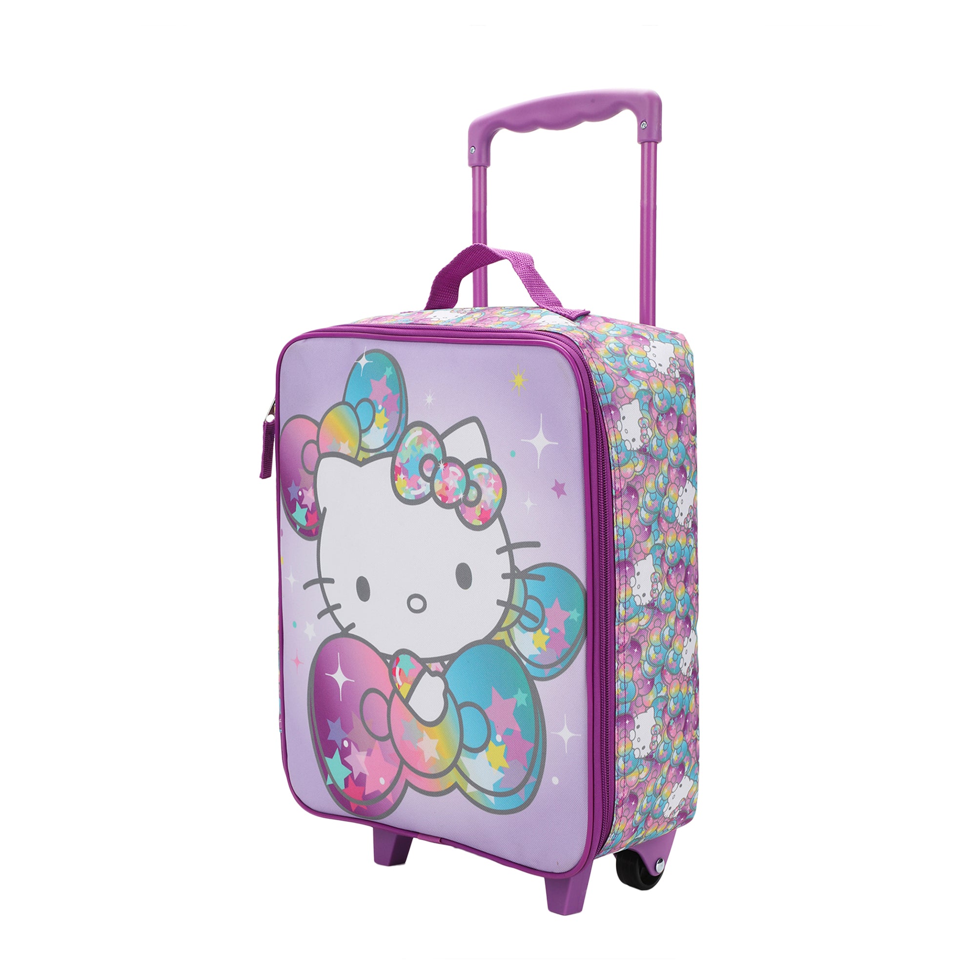 Hello Kitty Starshine 3-Piece Youth Pilot Case Duffle Bag & Luggage Tag Carry On Luggage