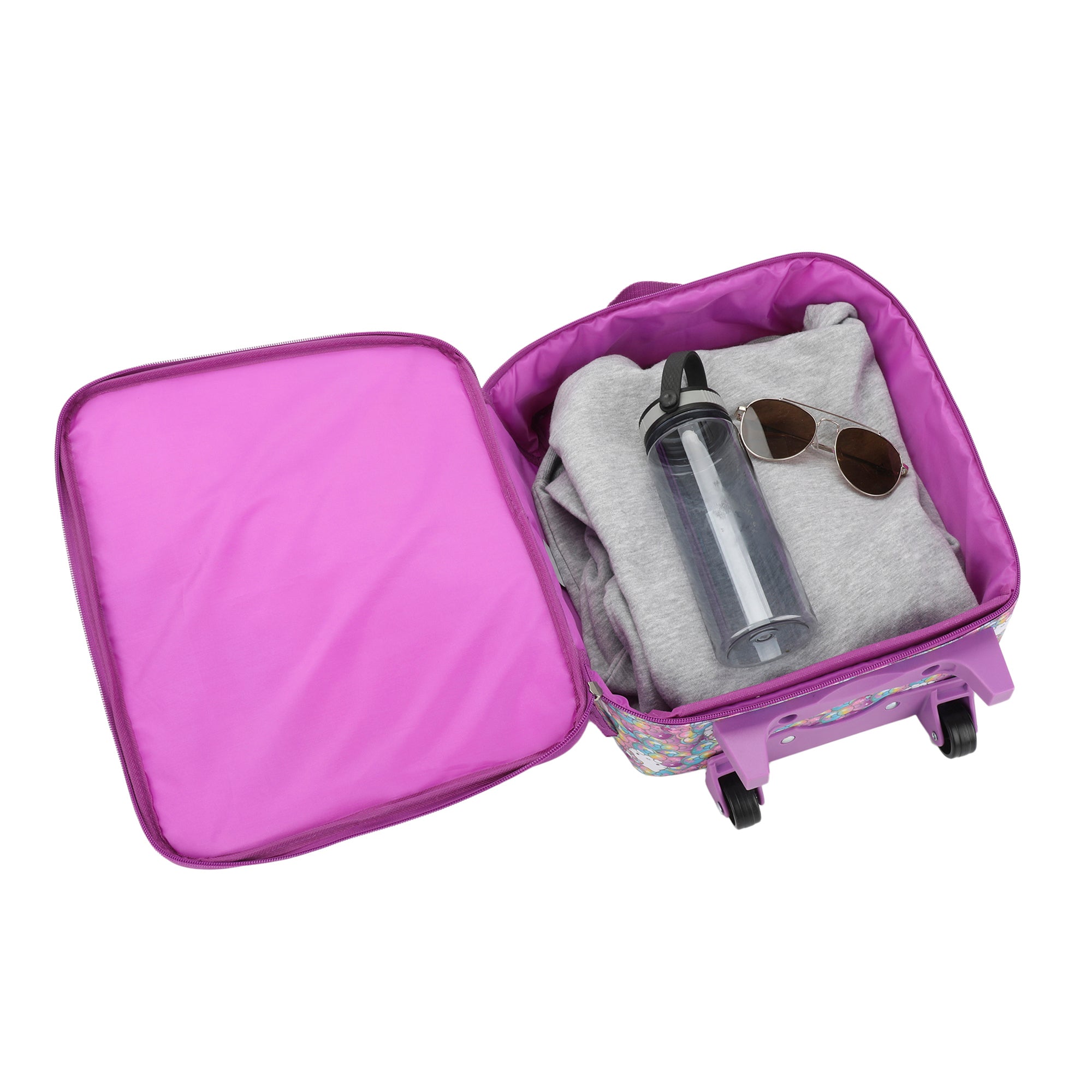 Hello Kitty Starshine 3-Piece Youth Pilot Case Duffle Bag & Luggage Tag Carry On Luggage