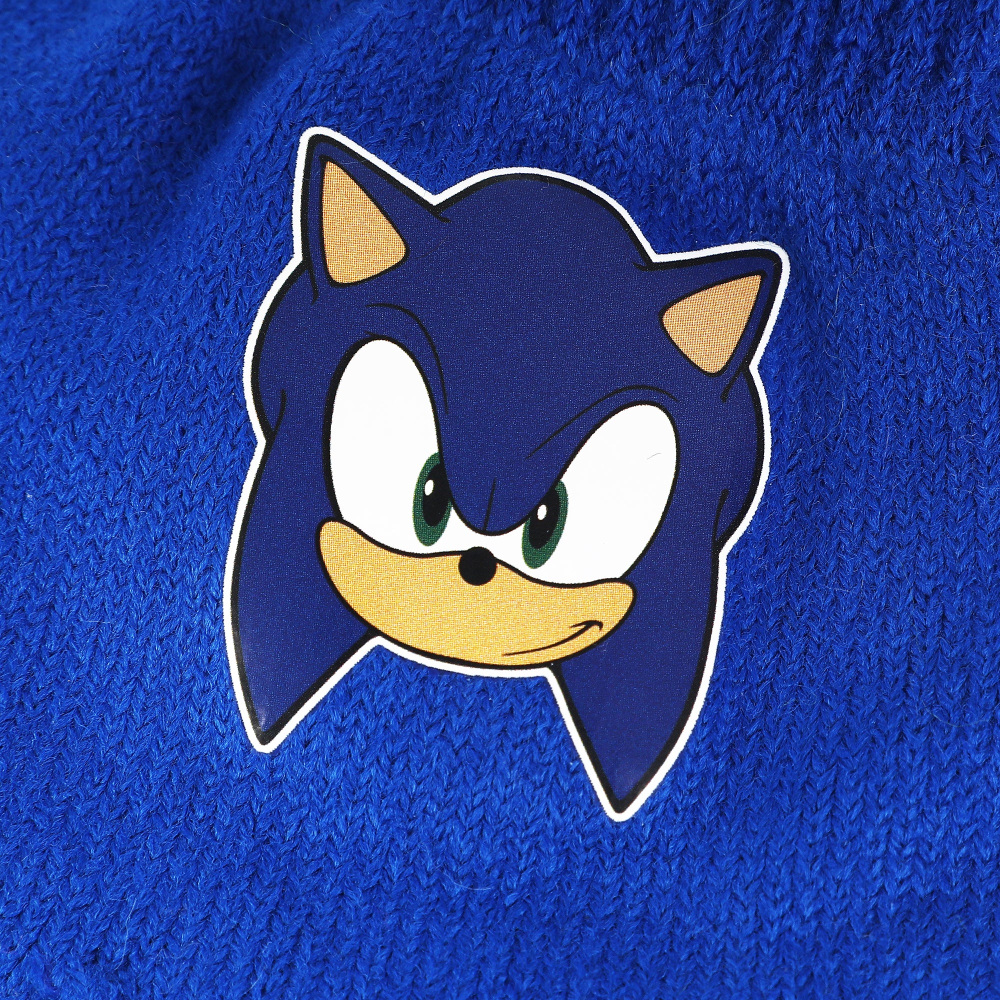 Sonic The Hedgehog Embroidered Sonic Face 2-Piece Youth Earmuffs & Magic Gloves Set