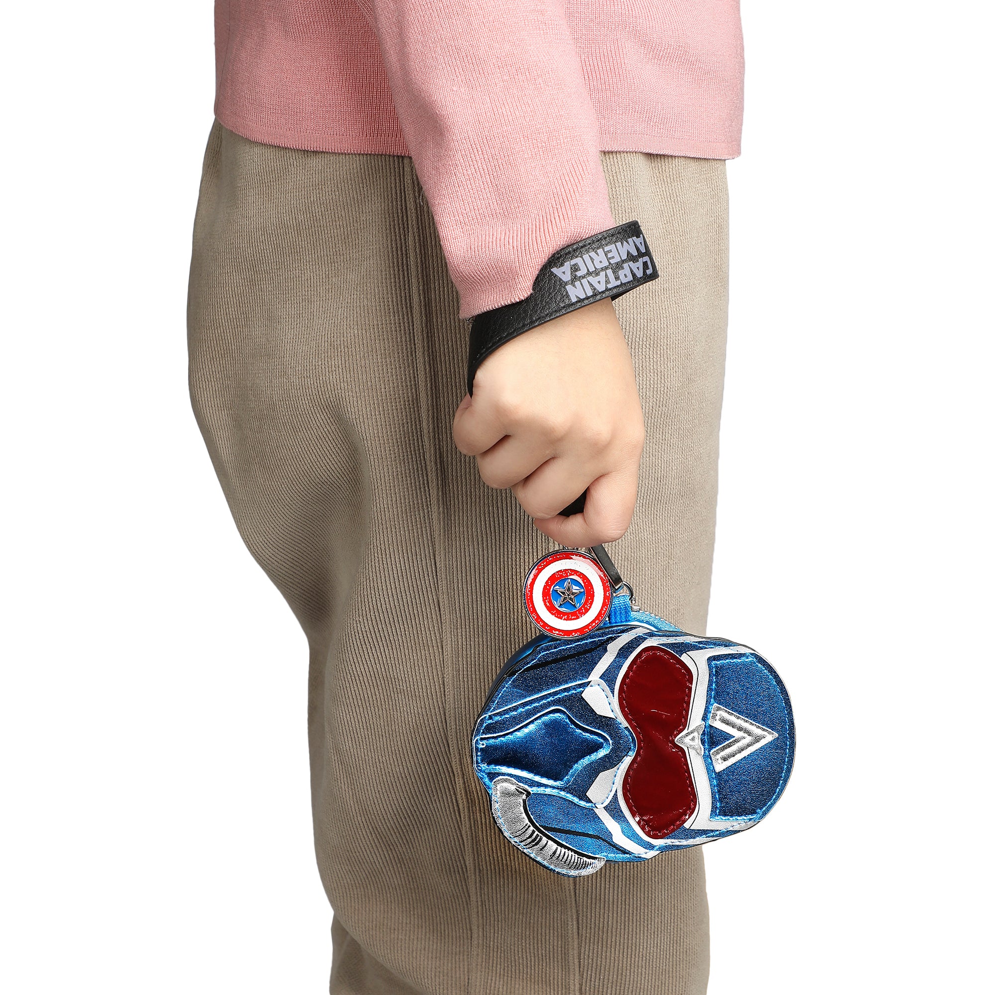 Captain America Brave New World Sam Wilson Helmet Coin Pouch Wristlet Wallets