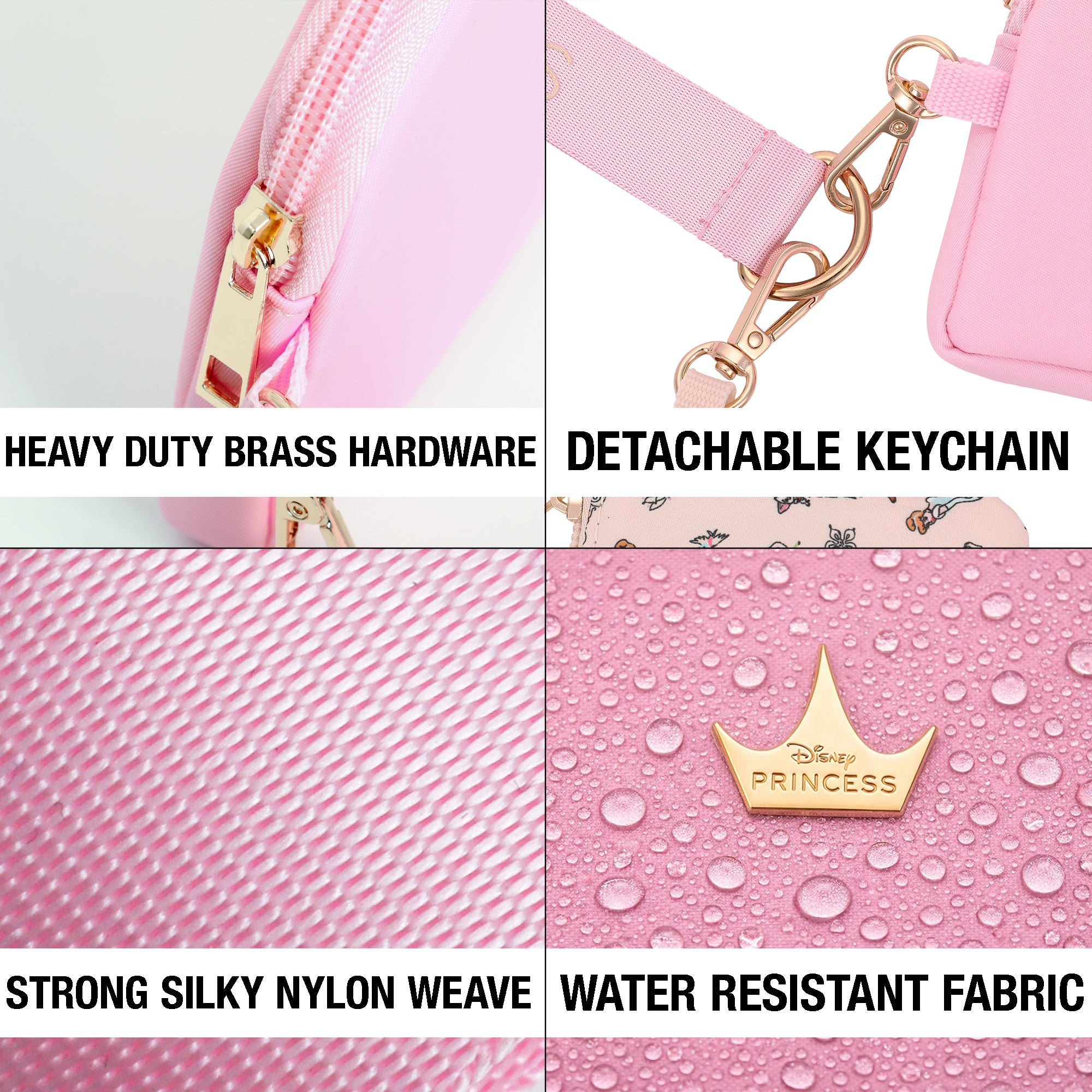 Disney Princess All-Over Character Print 2-Piece Women's Coin Purse & Wristlet