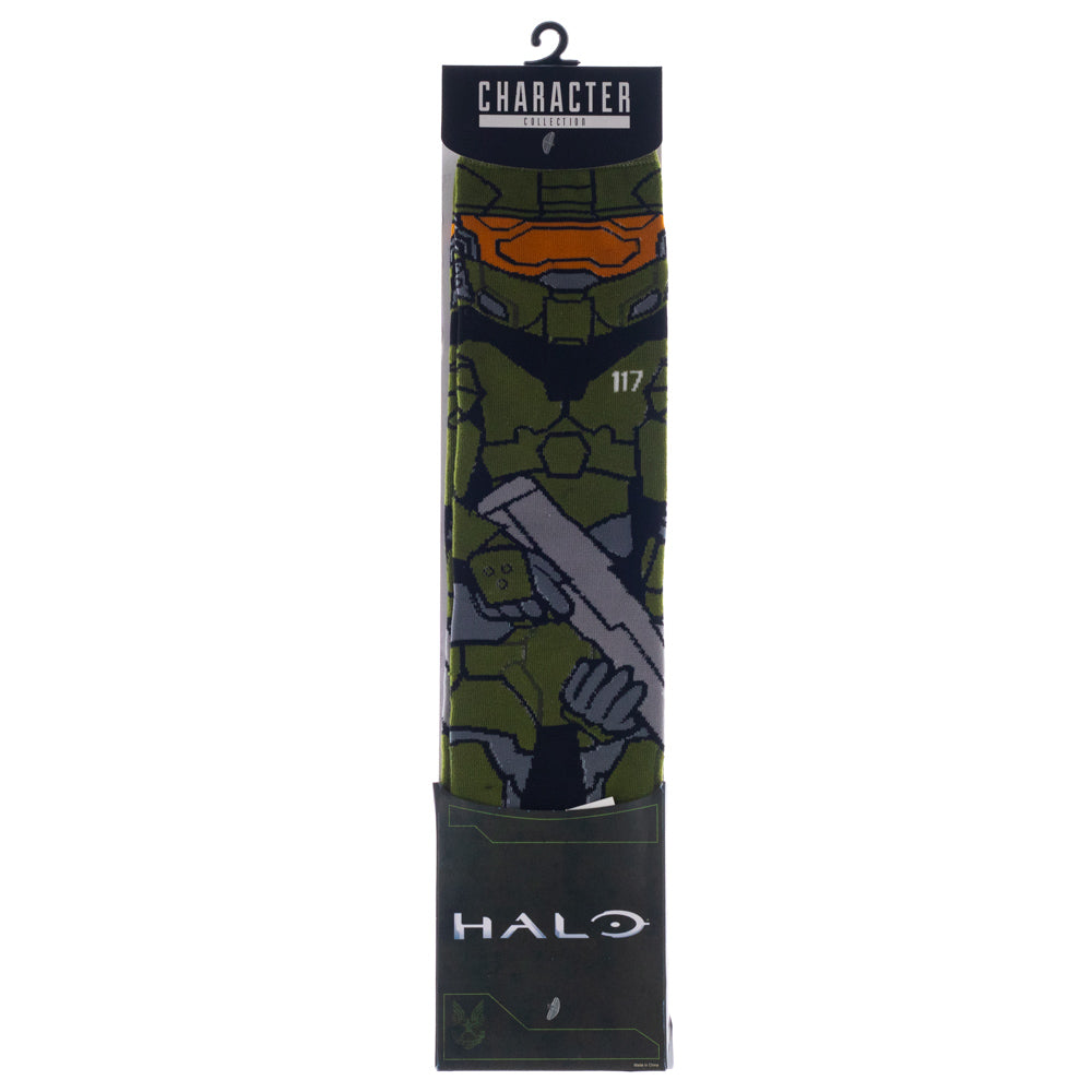 Bioworld Halo Master Chief 360° Crew Socks for Men | Officially Licensed Xbox Gaming Apparel