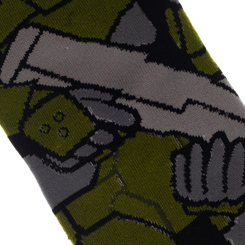 Bioworld Halo Master Chief 360° Crew Socks for Men | Officially Licensed Xbox Gaming Apparel