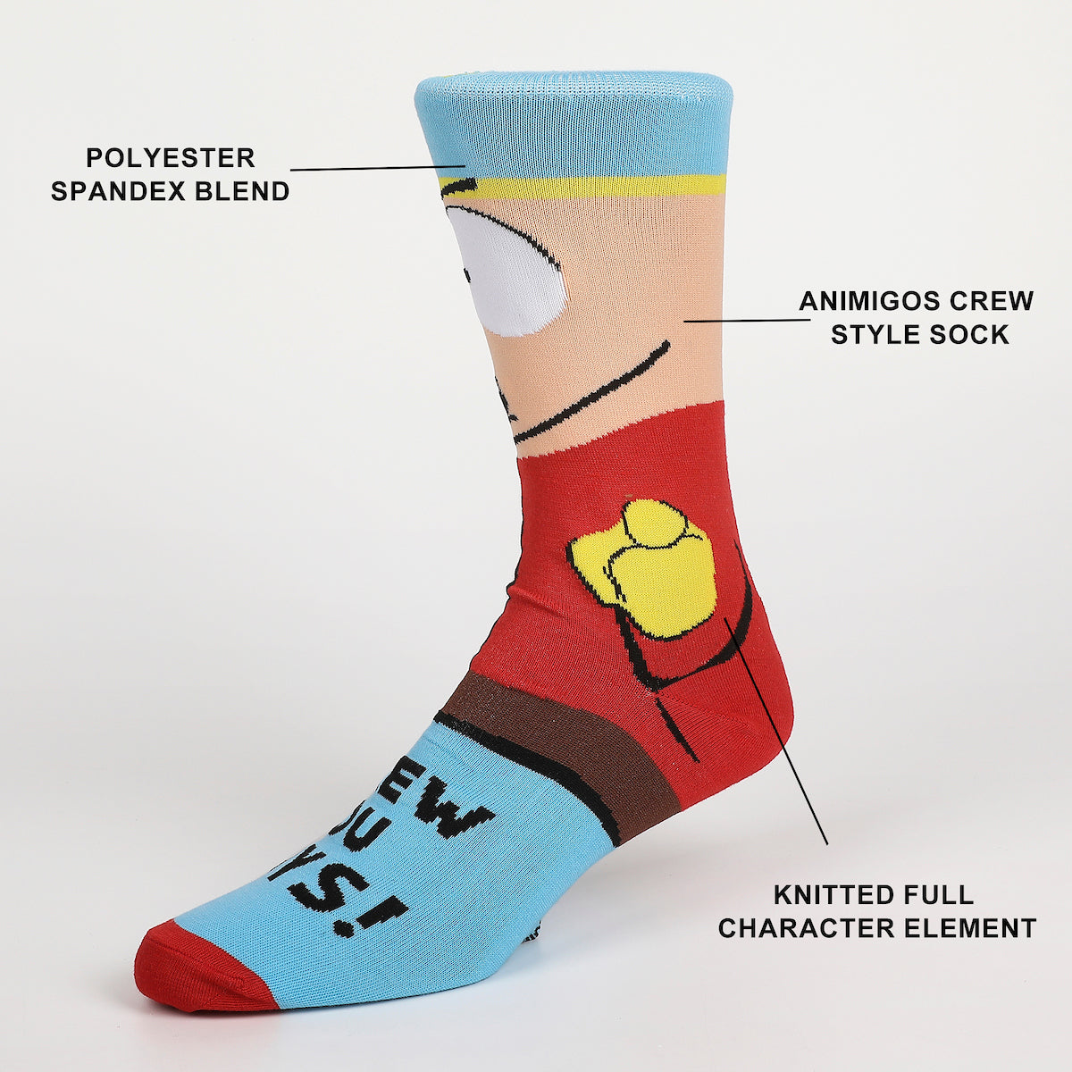Cartman Animigos 360 Mens Character Crew Socks