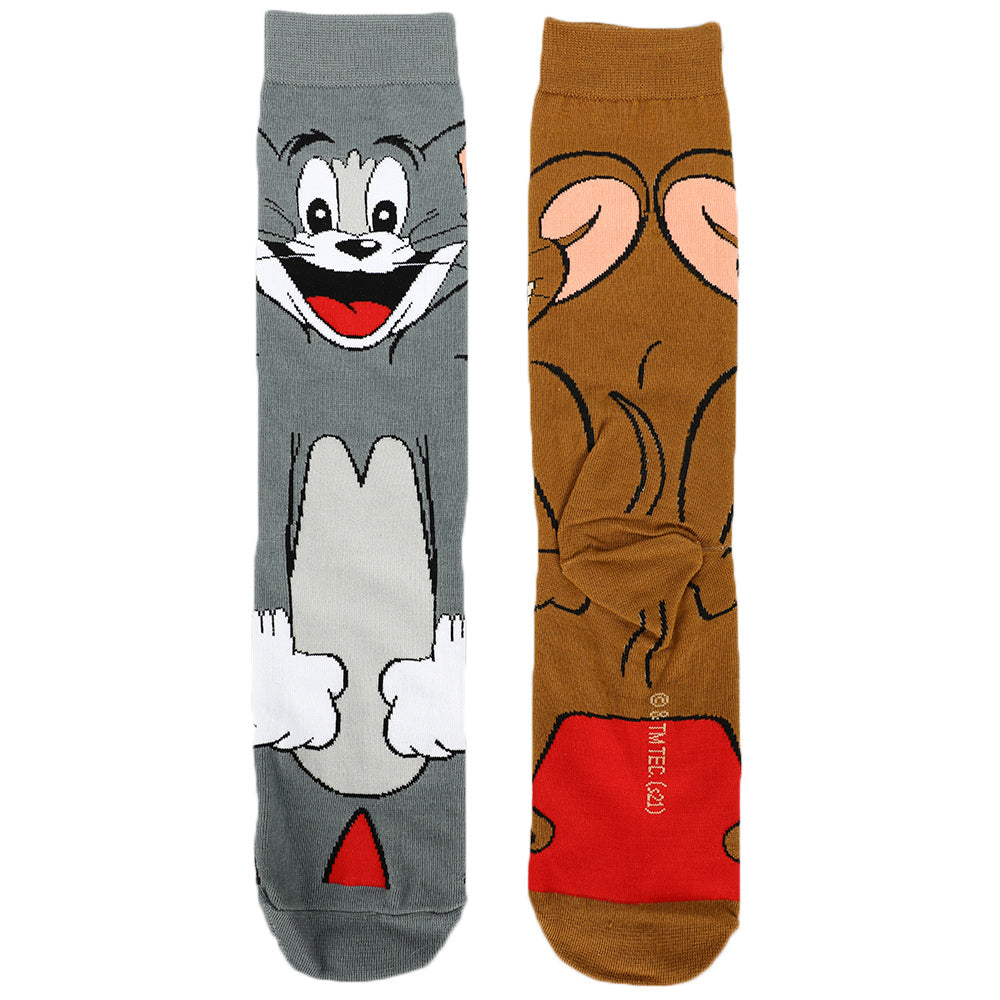 Tom And Jerry Animigos 360 Cartoon Character Odd Casual Crew Socks for Men
