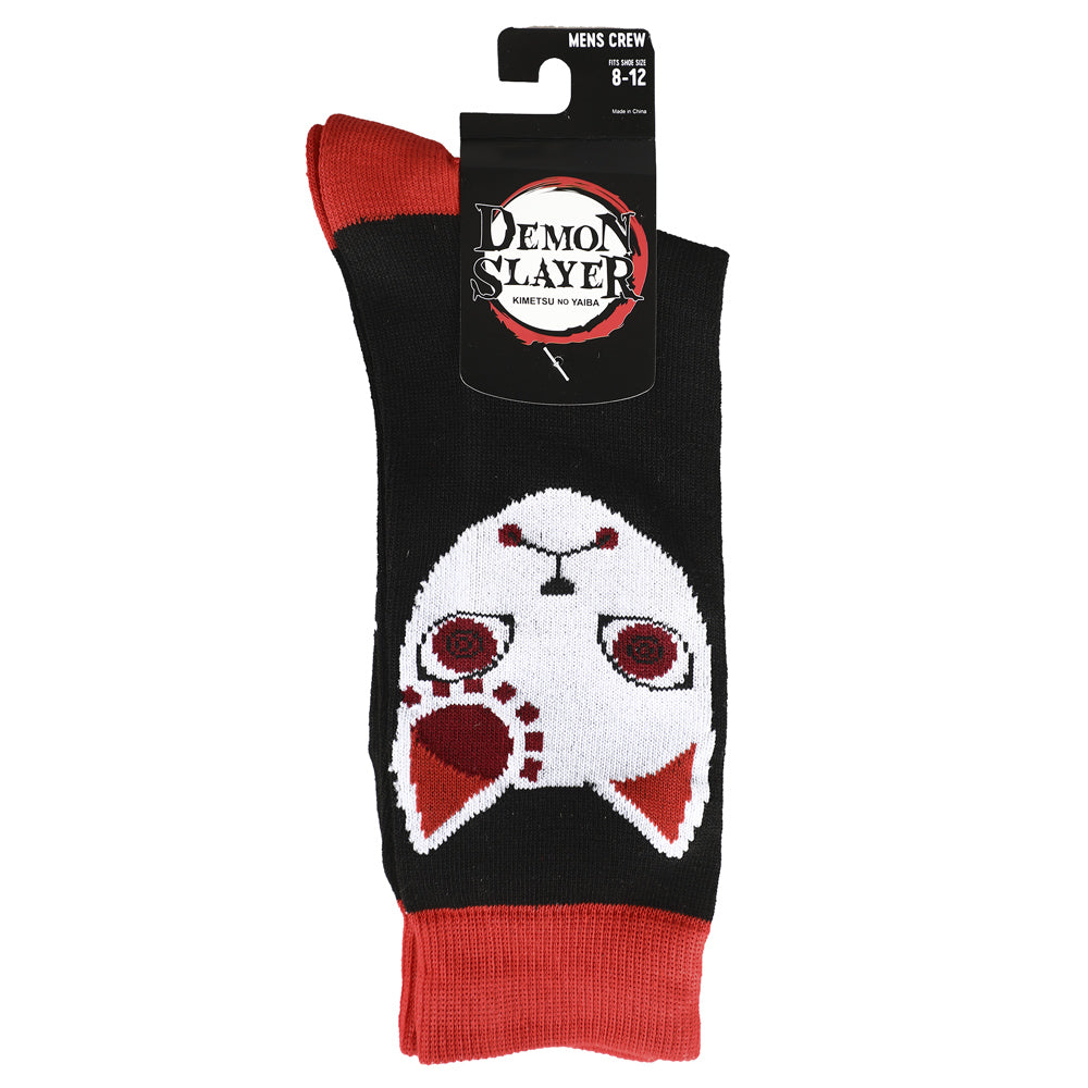 Demon Slayer Fox Mask Casual Crew Socks for Men