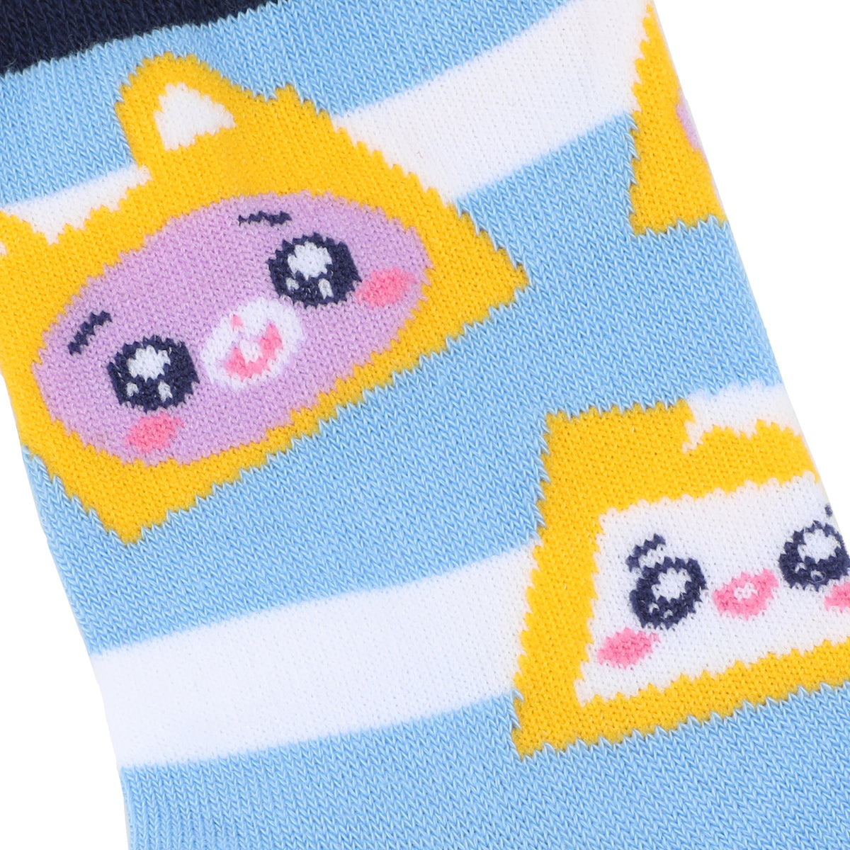 LankyBox Boxy & Foxy Kid's 3-Pair Crew Socks