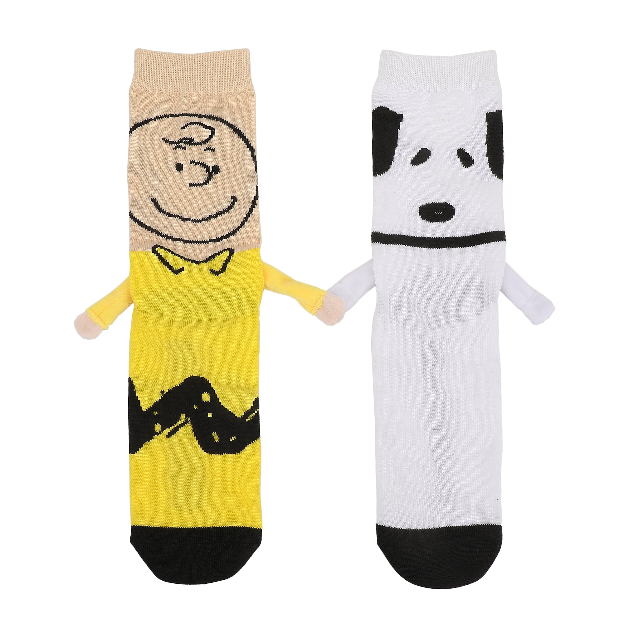 Peanuts Snoopy and Charlie Brown Holding Hands Womens Casual Crew Sock